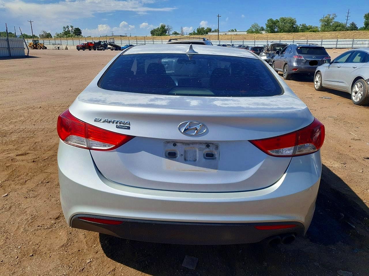 2013 Hyundai Elantra Coupe Gs Silver vin: KMHDH6AE8DU003598
