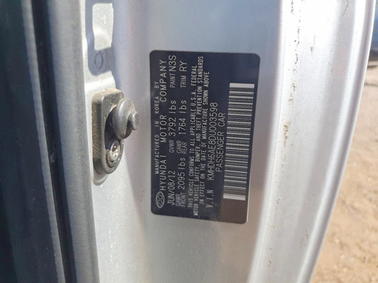 2013 Hyundai Elantra Coupe Gs Silver vin: KMHDH6AE8DU003598