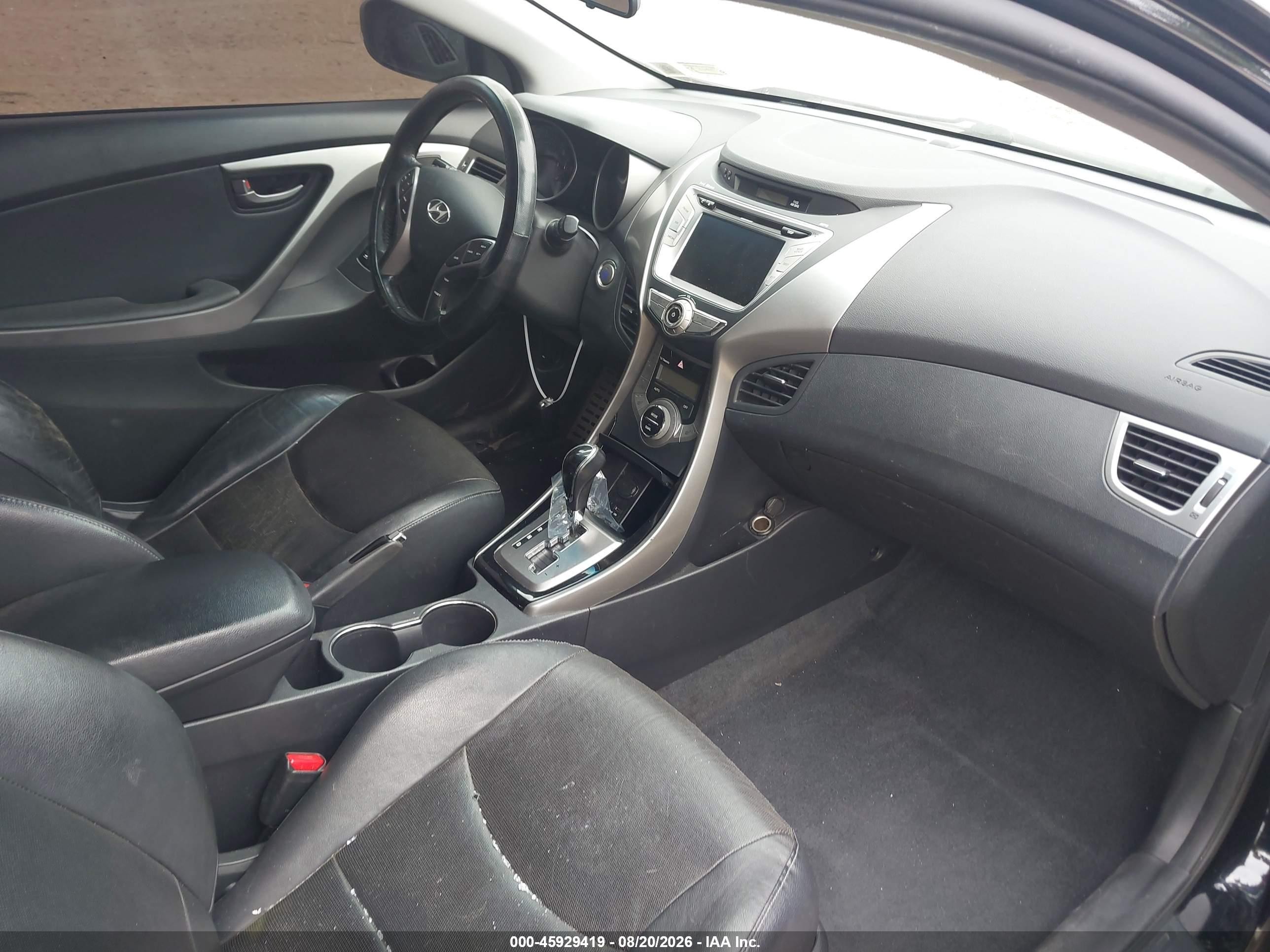 2013 Hyundai Elantra Se Black vin: KMHDH6AE8DU005447
