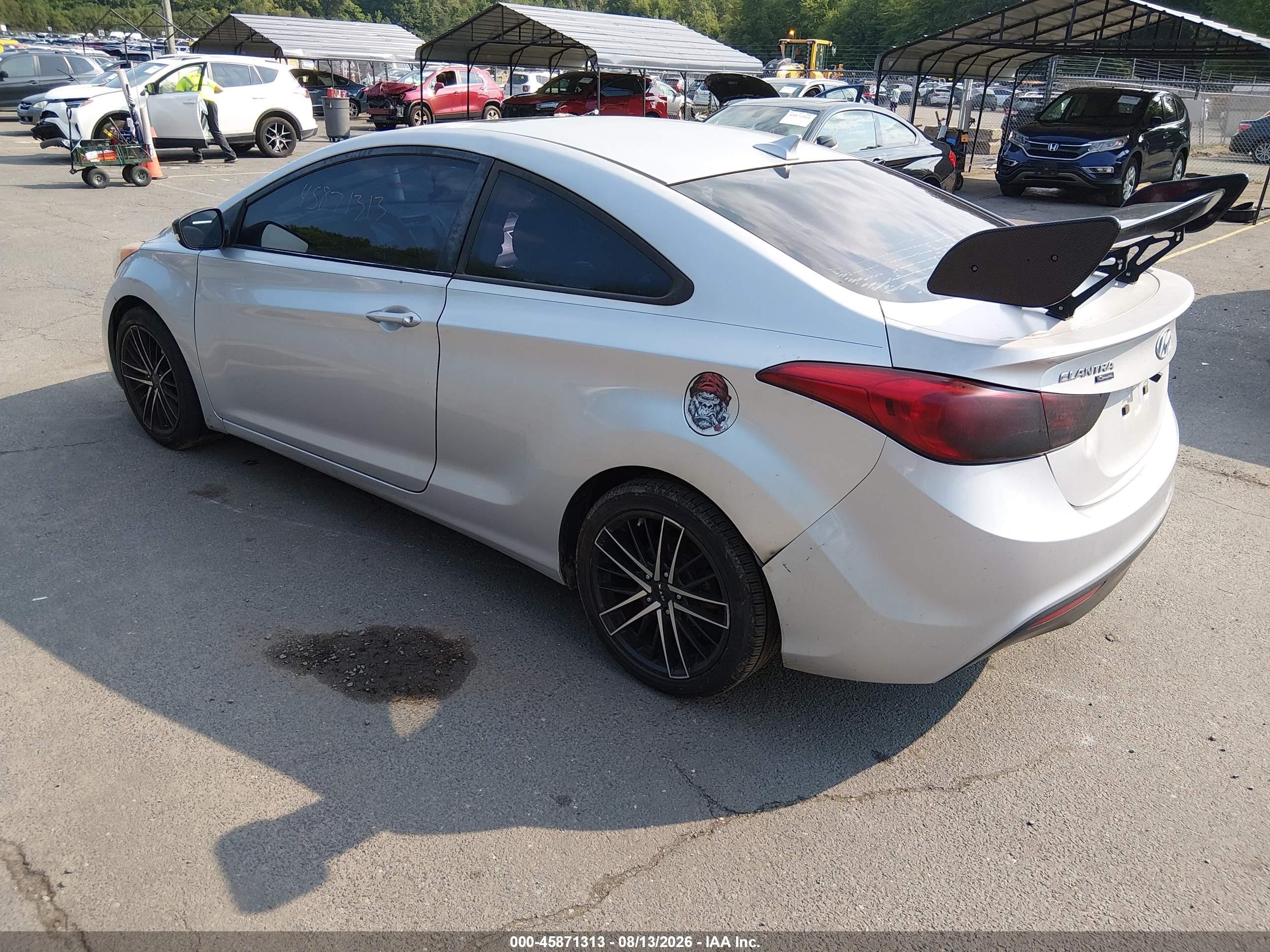 2013 Hyundai Elantra Se Silver vin: KMHDH6AE8DU006095
