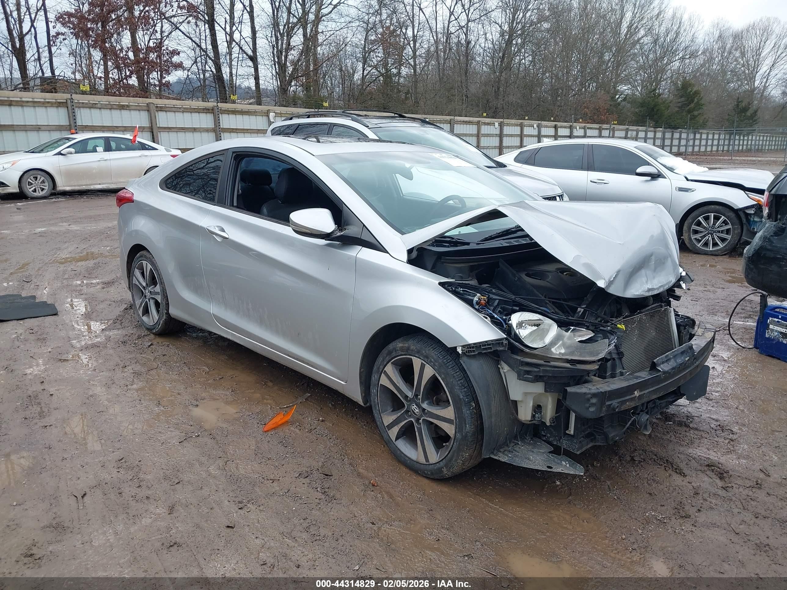 2013 Hyundai Elantra Se Silver vin: KMHDH6AE8DU006999