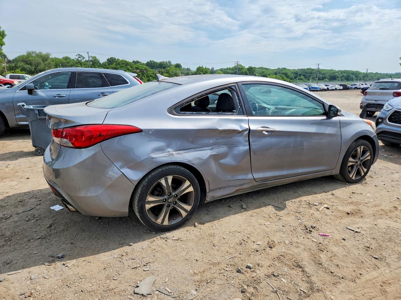 2013 Hyundai Elantra Coupe Se Gray vin: KMHDH6AE8DU007974