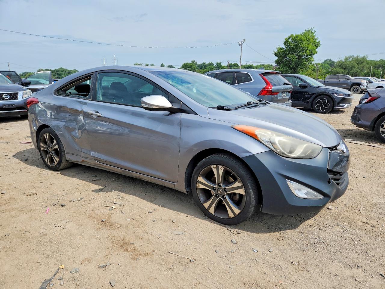 2013 Hyundai Elantra Coupe Se Gray vin: KMHDH6AE8DU007974