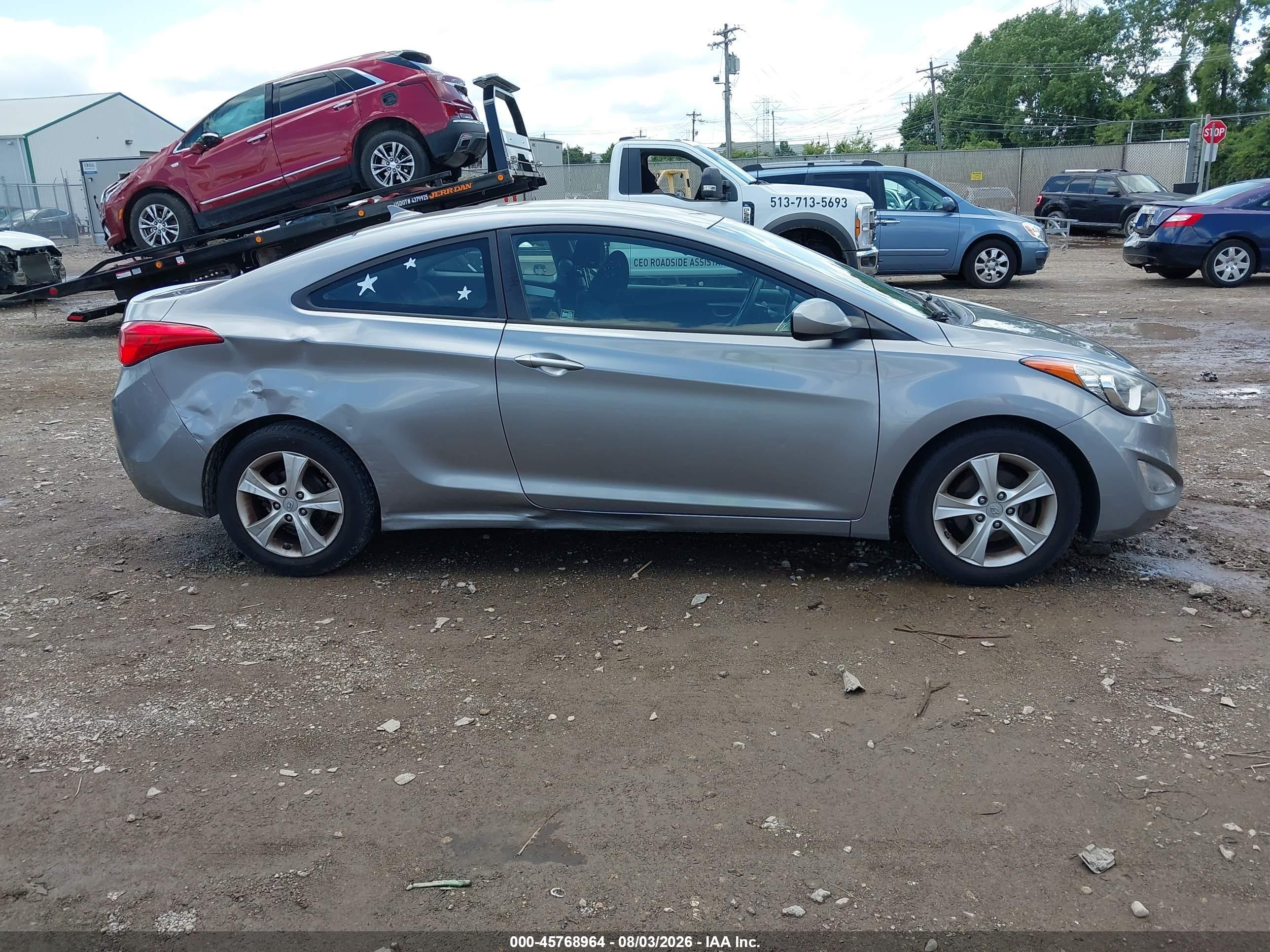 2013 Hyundai Elantra Gs Silver vin: KMHDH6AE8DU009255