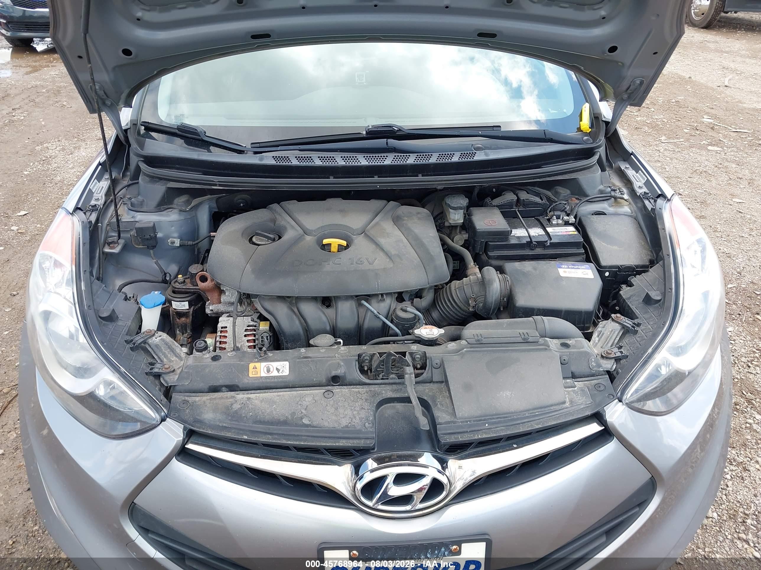2013 Hyundai Elantra Gs Silver vin: KMHDH6AE8DU009255