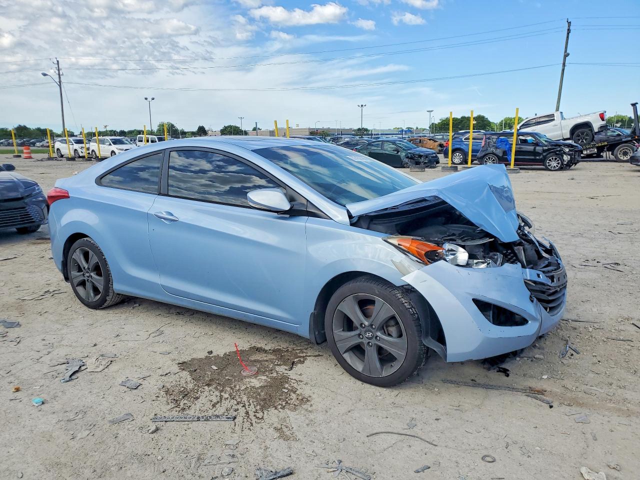 2013 Hyundai Elantra Coupe Se Blue vin: KMHDH6AE8DU013354