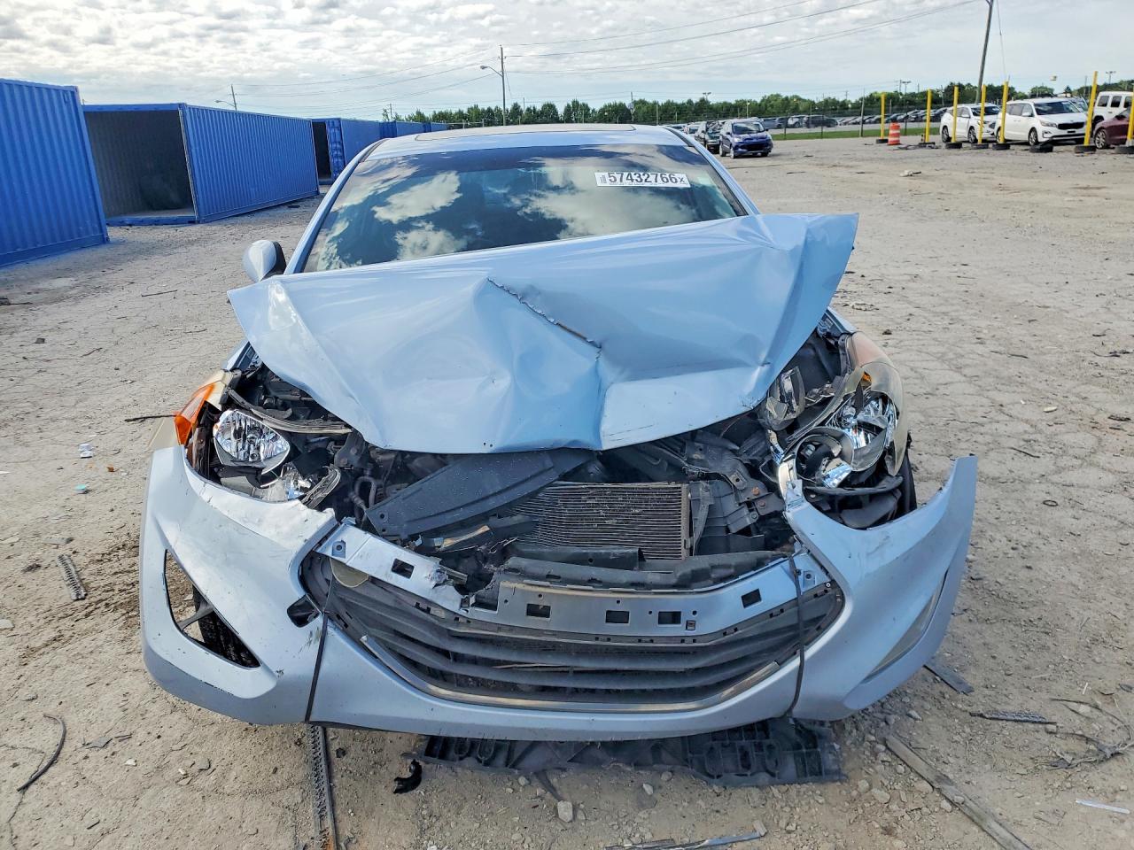 2013 Hyundai Elantra Coupe Se Blue vin: KMHDH6AE8DU013354