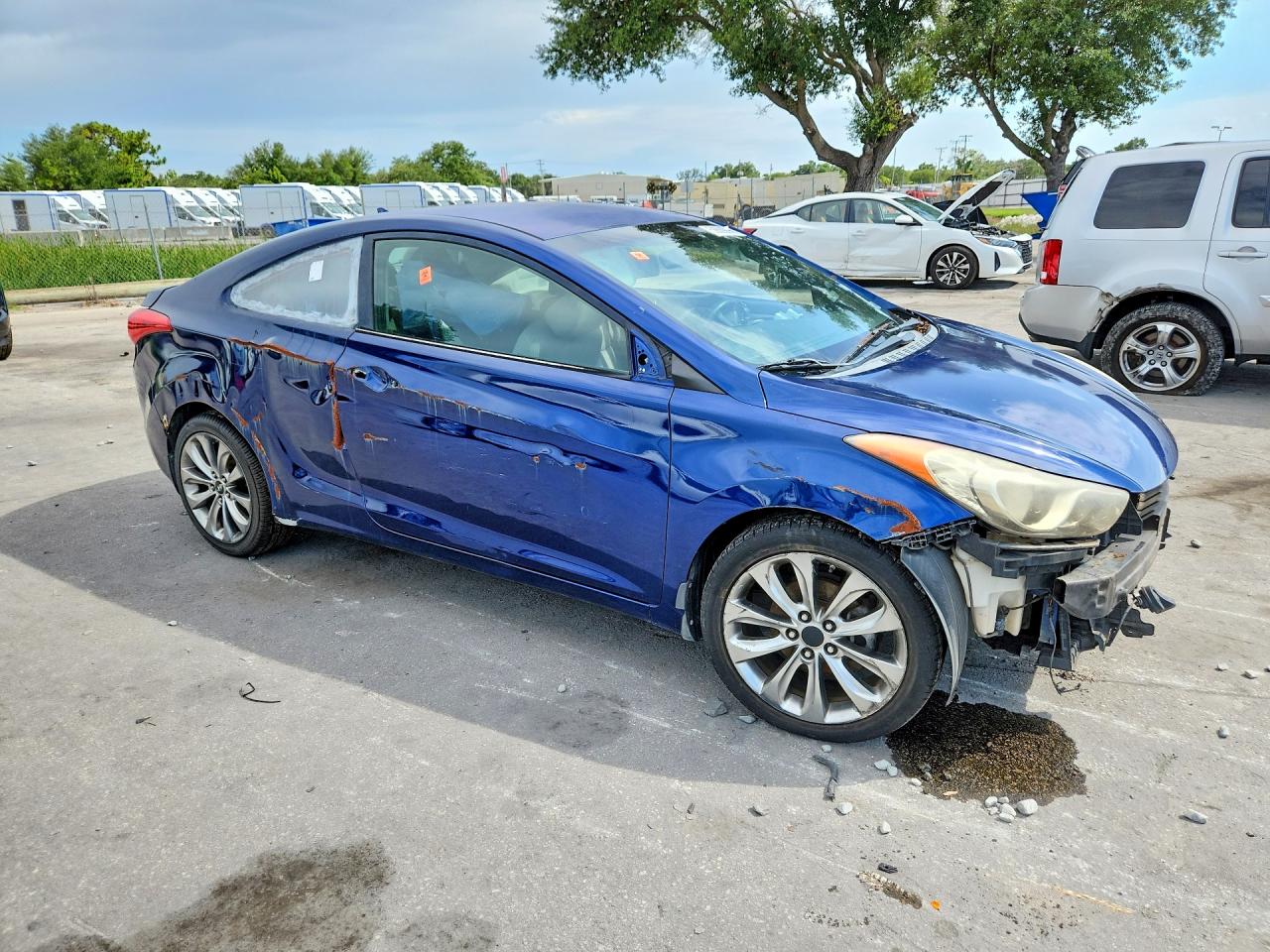 2013 Hyundai Elantra Coupe Gs Blue vin: KMHDH6AE8DU019834
