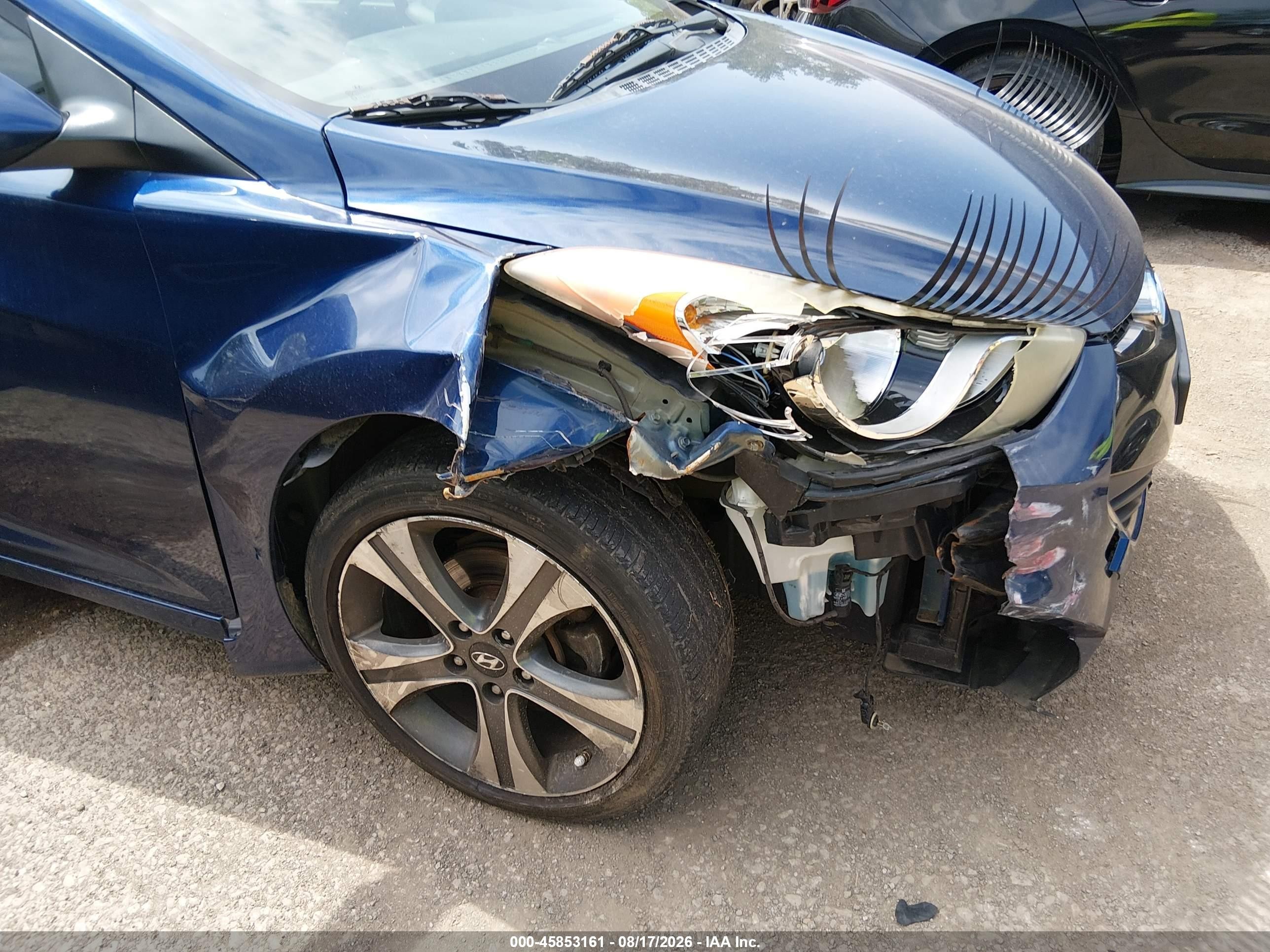 2013 Hyundai Elantra Se Синий vin: KMHDH6AEXDU005434