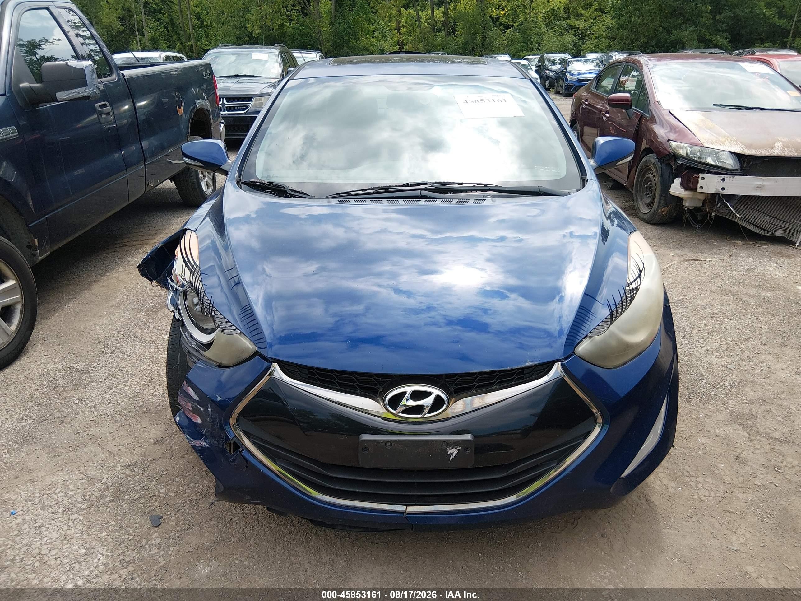 2013 Hyundai Elantra Se Синий vin: KMHDH6AEXDU005434