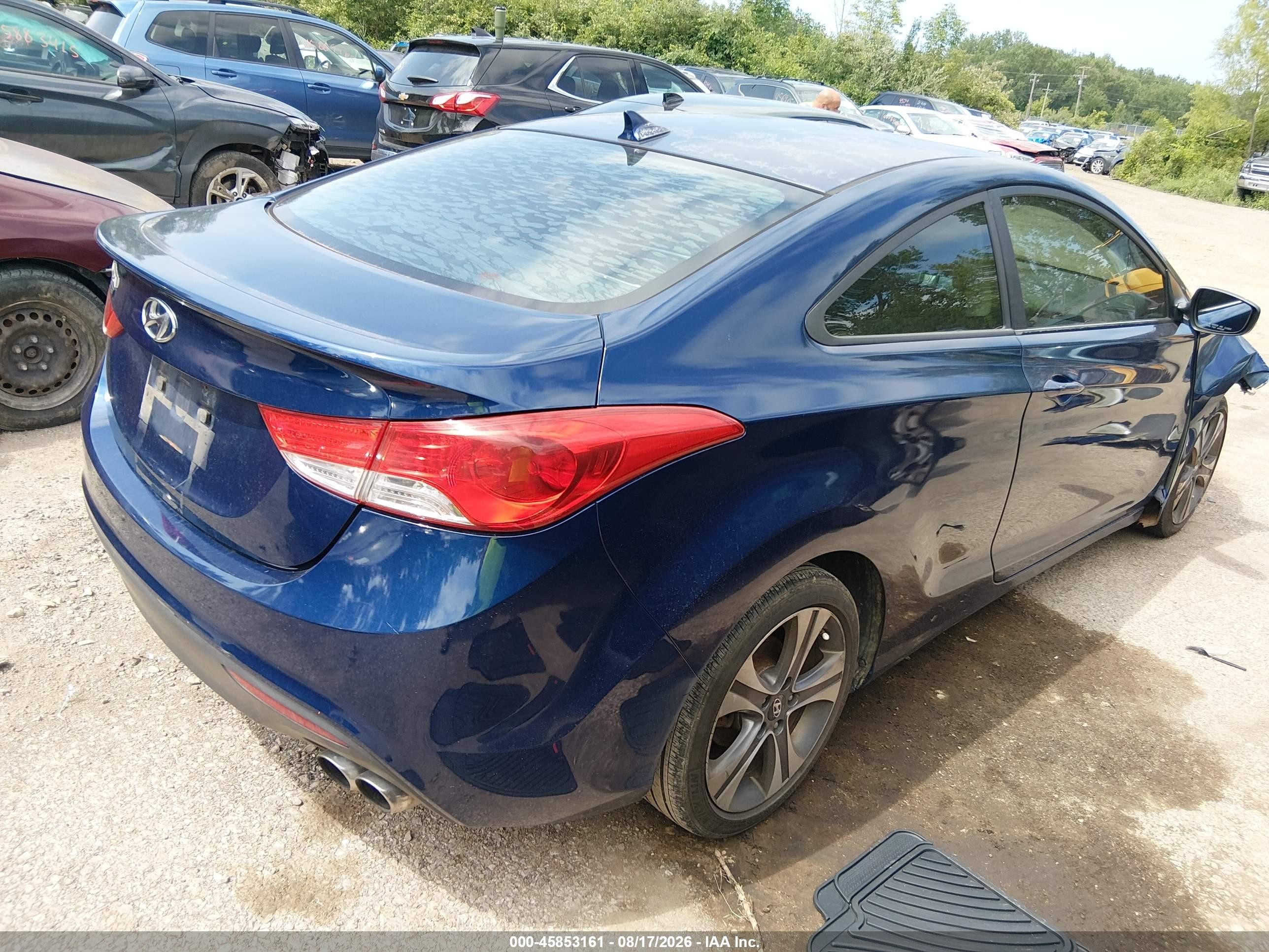2013 Hyundai Elantra Se Синий vin: KMHDH6AEXDU005434