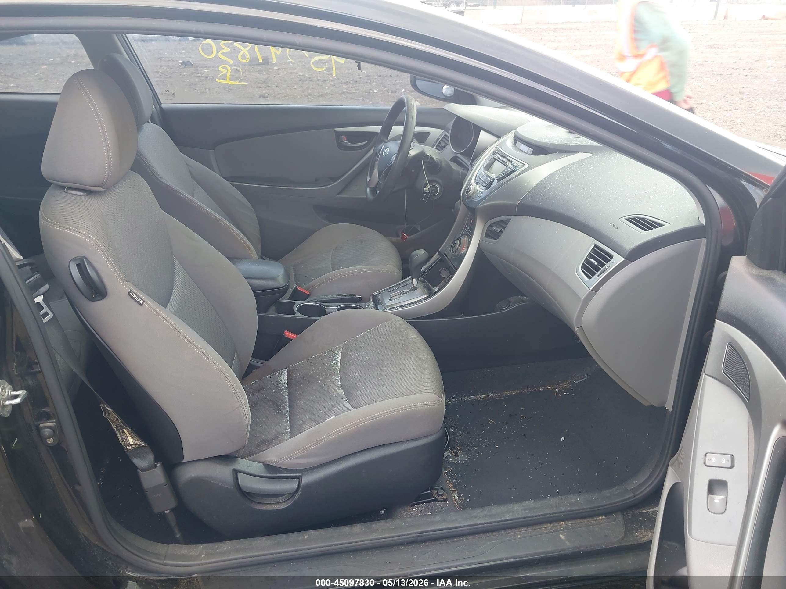 2013 Hyundai Elantra Gs Black vin: KMHDH6AEXDU005515