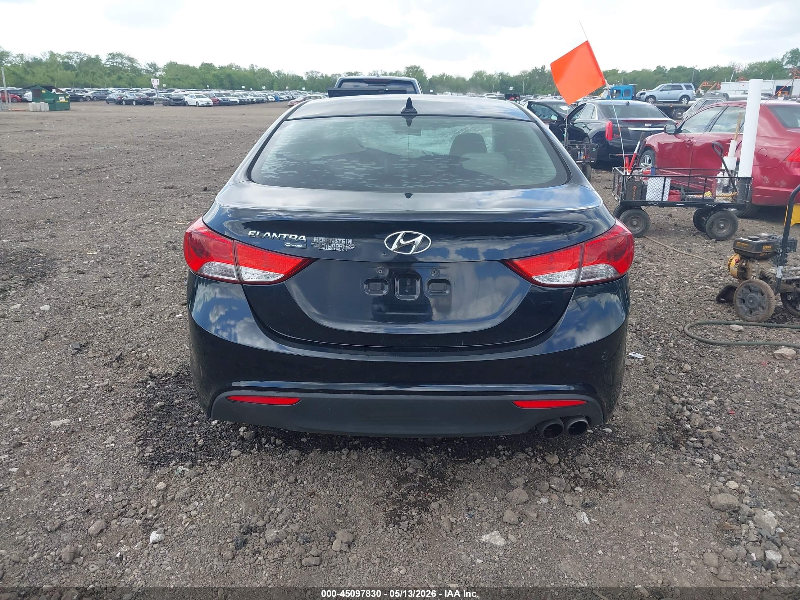 2013 Hyundai Elantra Gs Black vin: KMHDH6AEXDU005515
