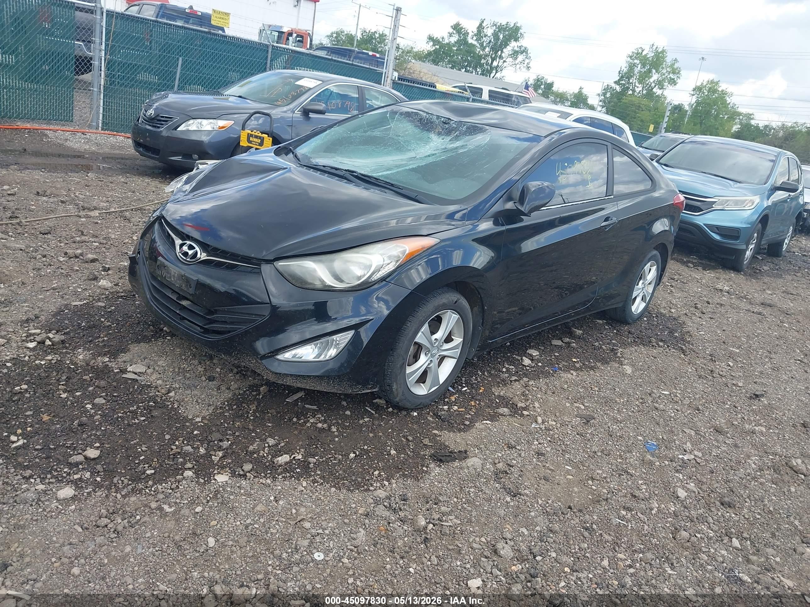 2013 Hyundai Elantra Gs Black vin: KMHDH6AEXDU005515