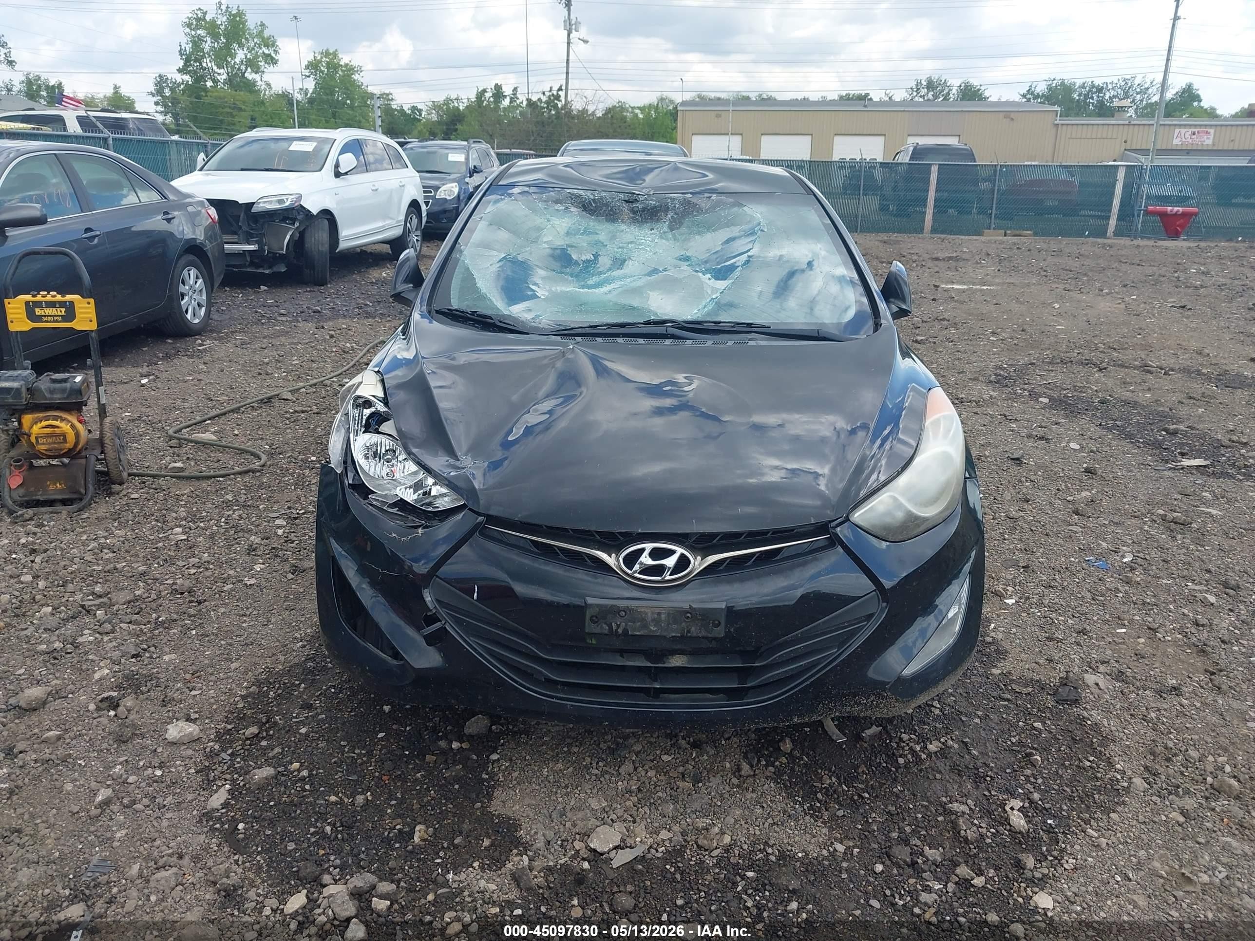 2013 Hyundai Elantra Gs Black vin: KMHDH6AEXDU005515