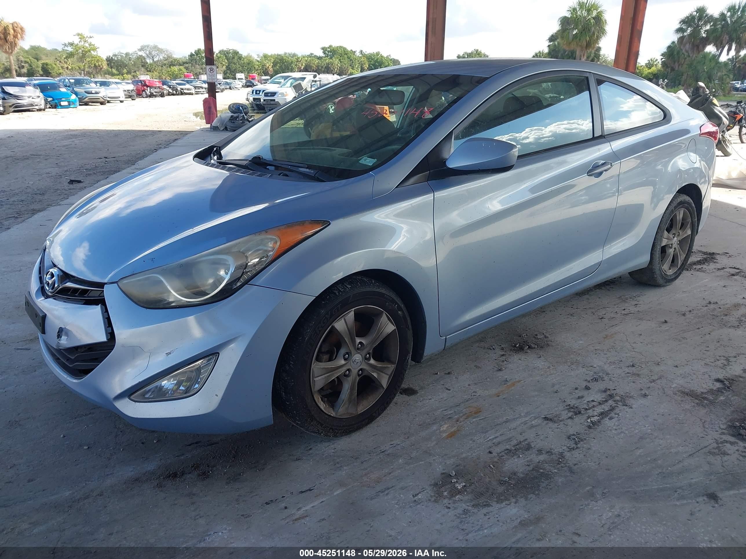 2013 Hyundai Elantra Gs Blue vin: KMHDH6AEXDU009547