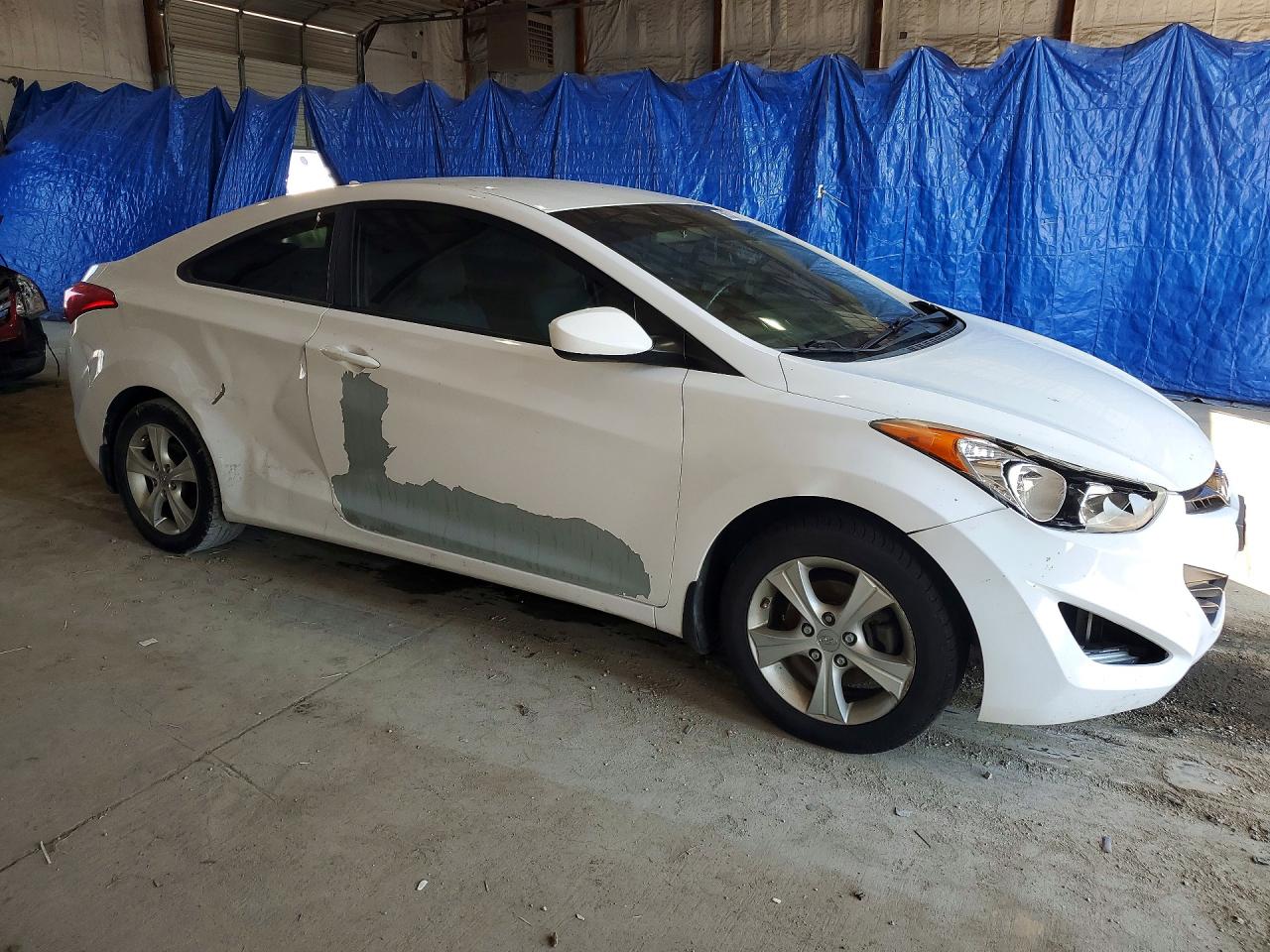 2013 Hyundai Elantra Coupe Gs White vin: KMHDH6AEXDU012836