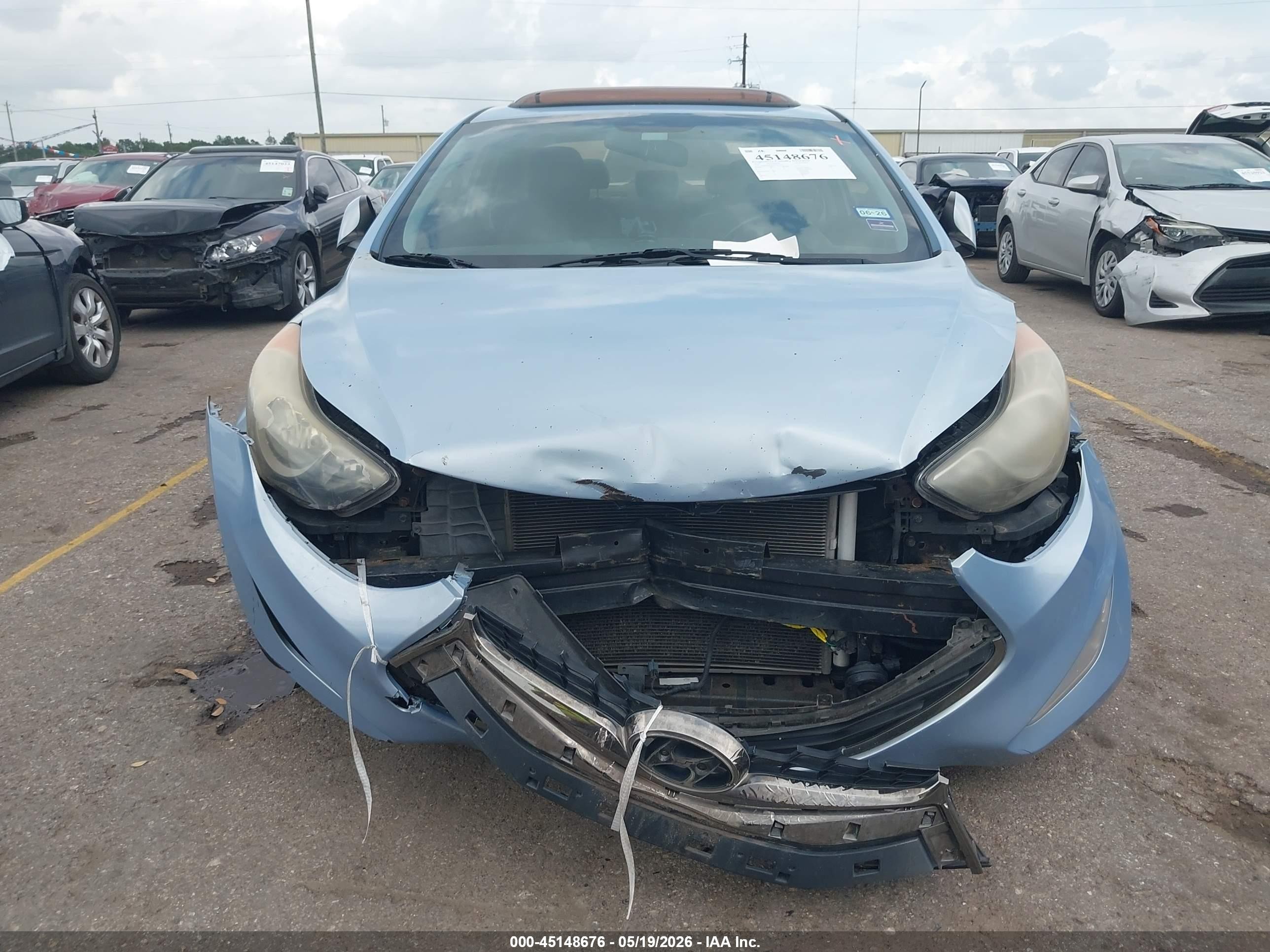 2013 Hyundai Elantra Se Light Blue vin: KMHDH6AEXDU013226