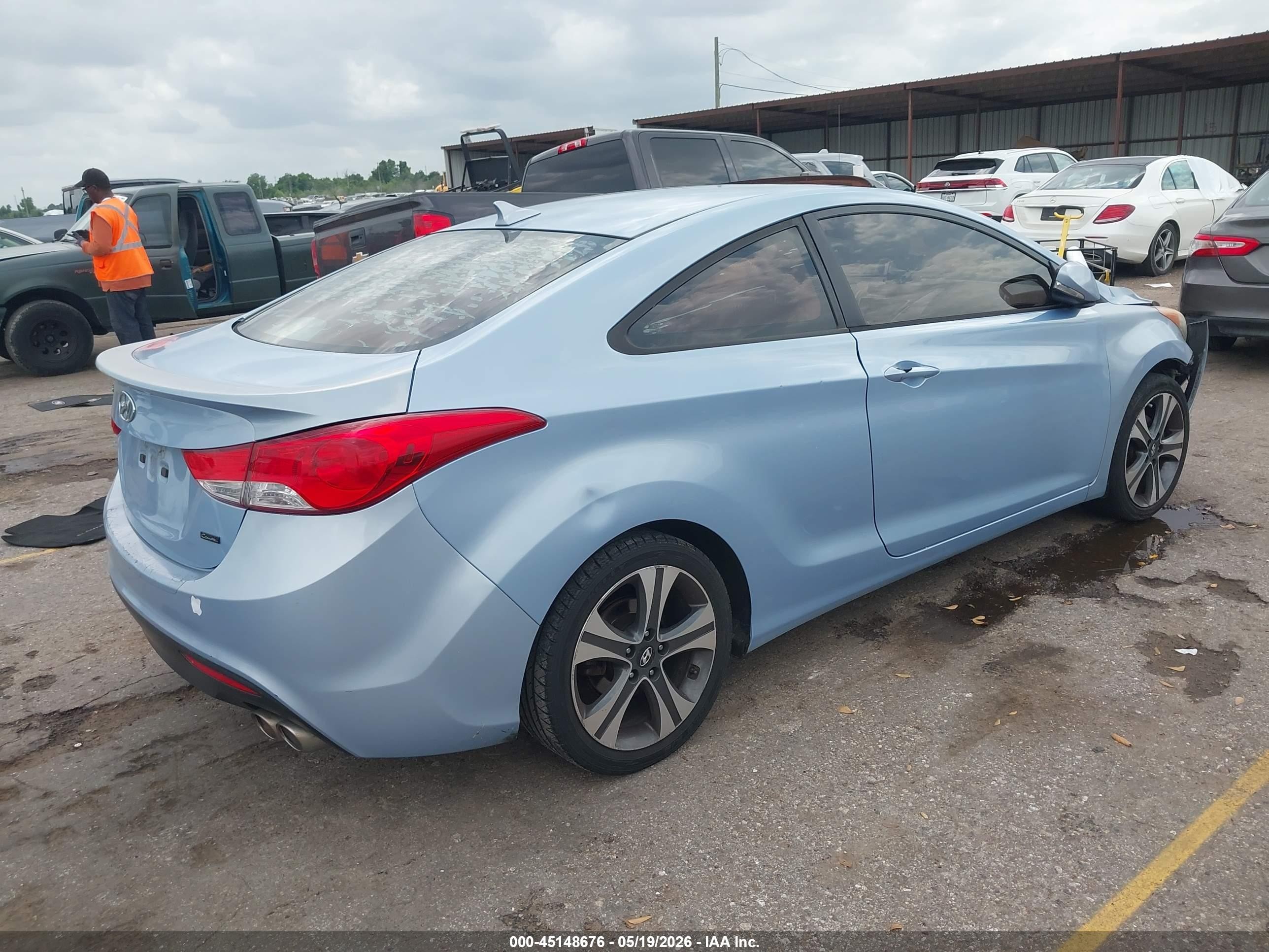 2013 Hyundai Elantra Se Light Blue vin: KMHDH6AEXDU013226
