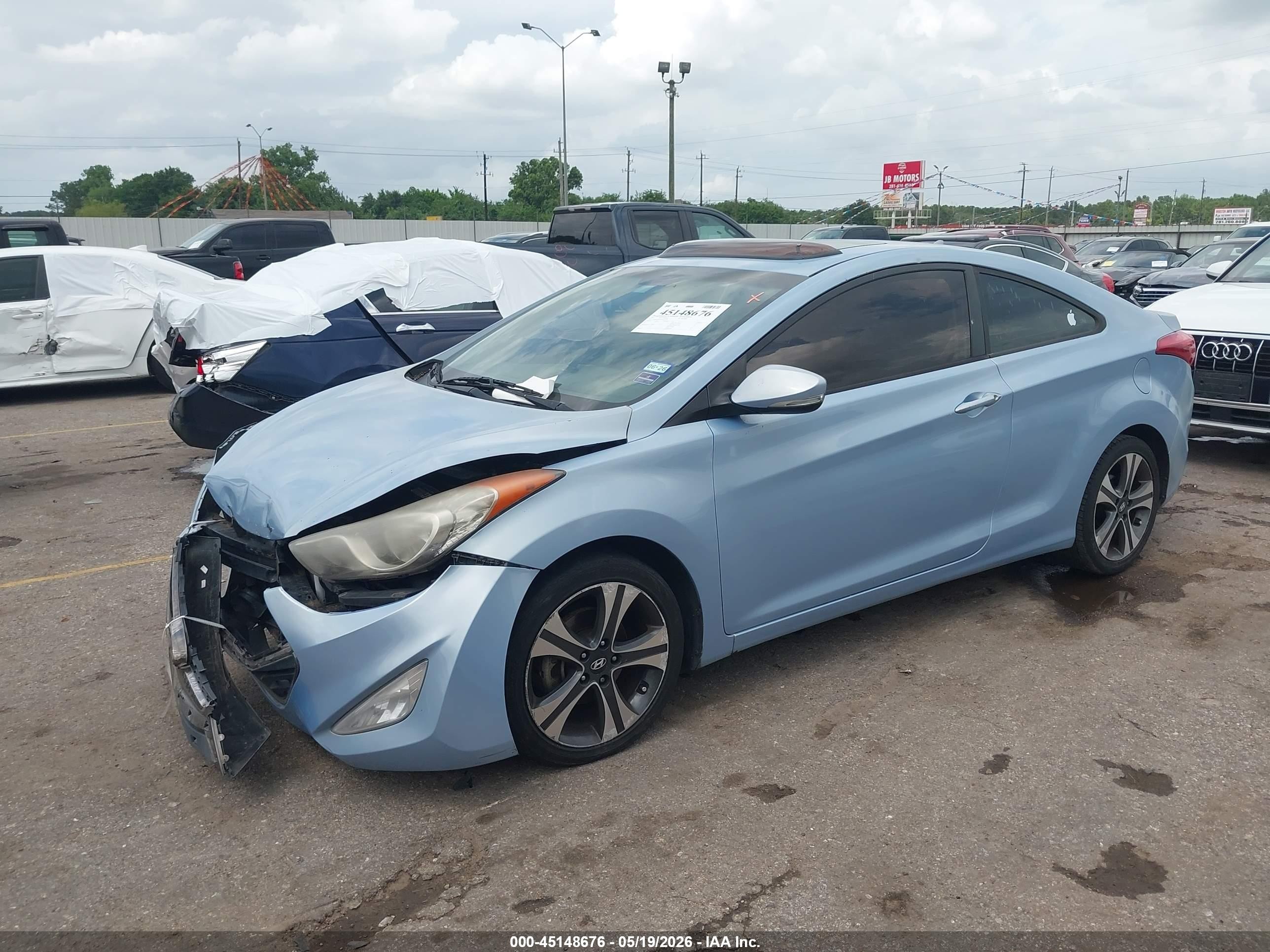 2013 Hyundai Elantra Se Light Blue vin: KMHDH6AEXDU013226