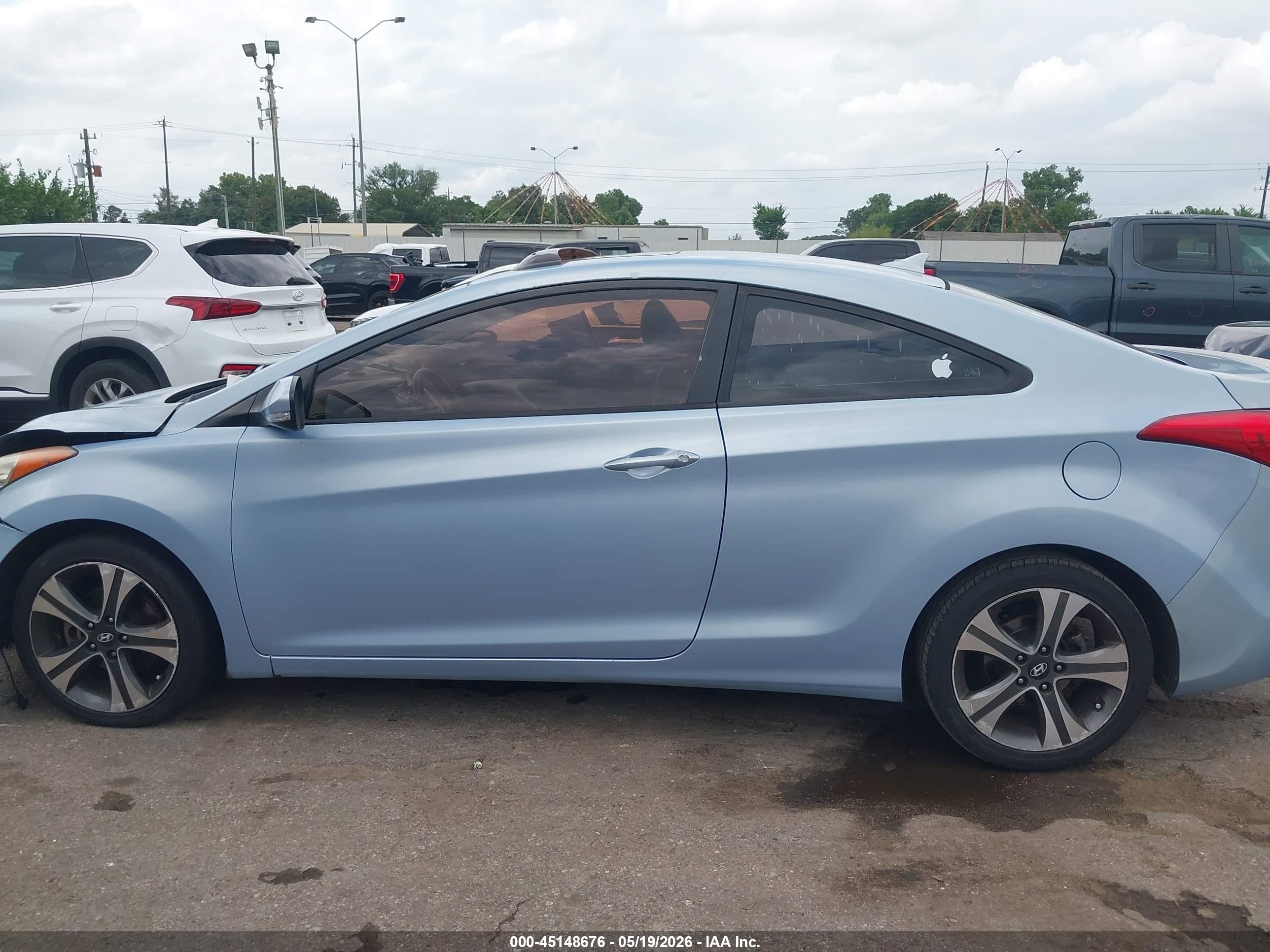 2013 Hyundai Elantra Se Light Blue vin: KMHDH6AEXDU013226