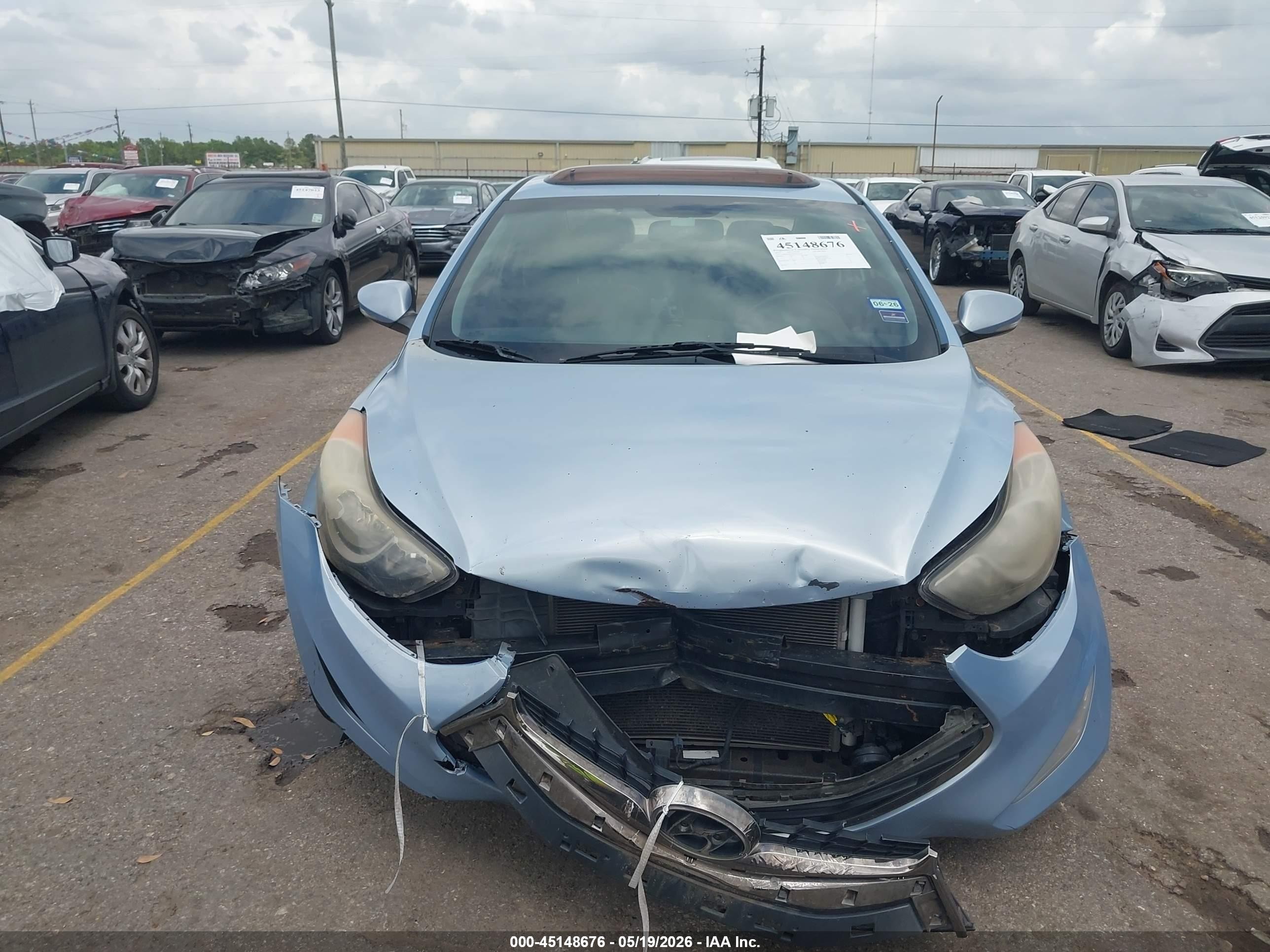 2013 Hyundai Elantra Se Light Blue vin: KMHDH6AEXDU013226