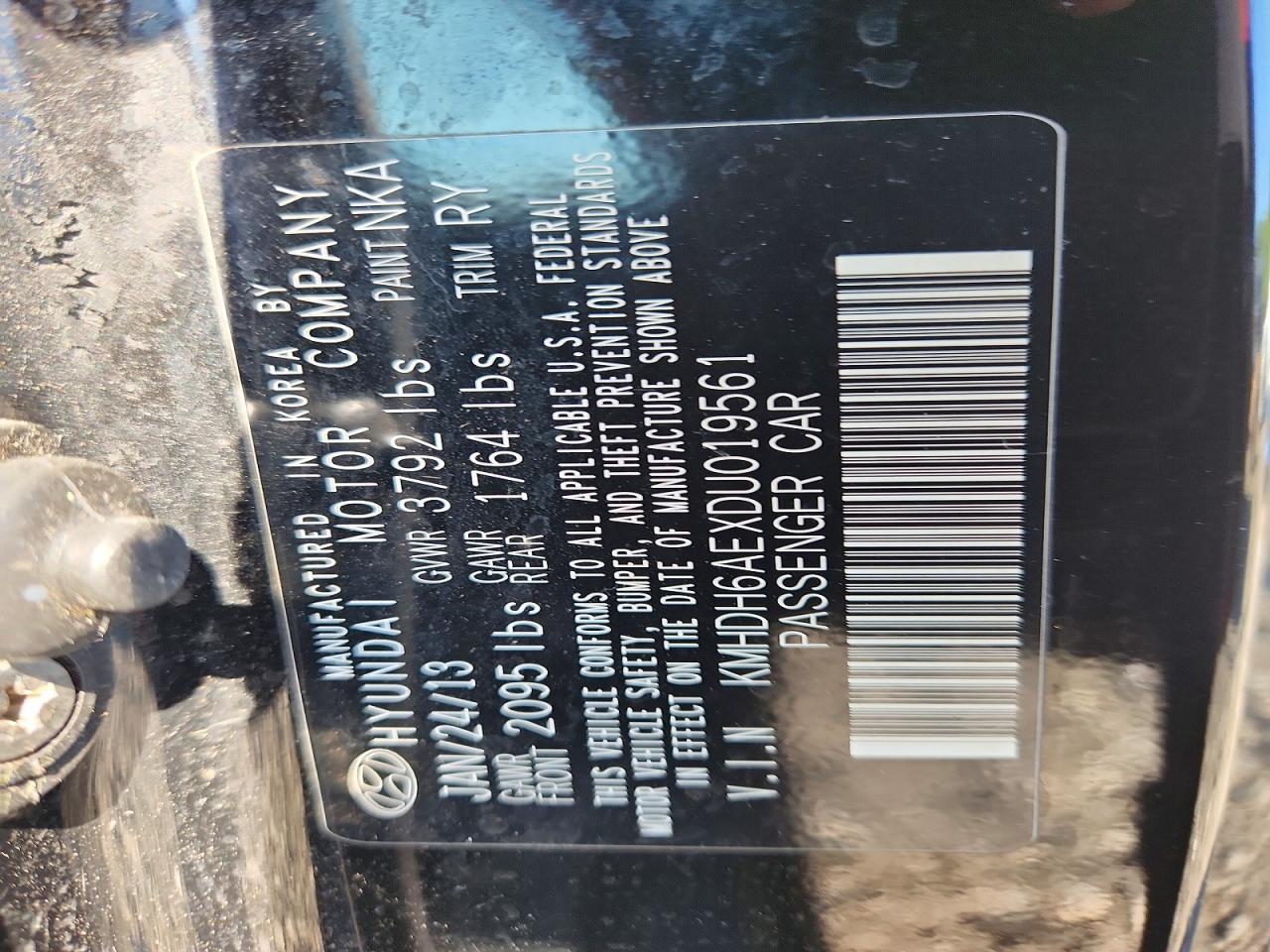 2013 Hyundai Elantra Coupe Se Black vin: KMHDH6AEXDU019561