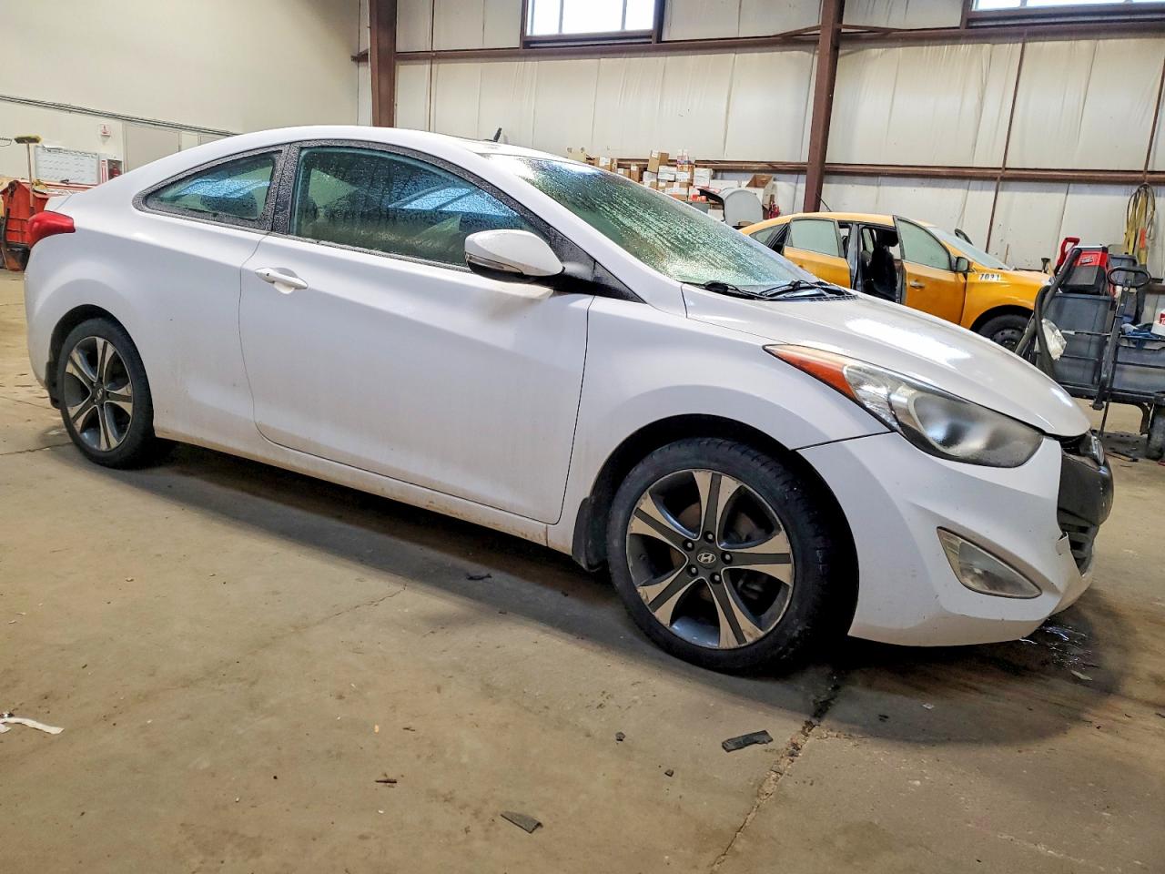 2013 Hyundai Elantra Gls 2dr White vin: KMHDH6AEXDU023383