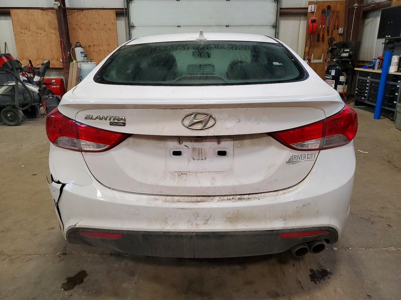 2013 Hyundai Elantra Gls 2dr White vin: KMHDH6AEXDU023383