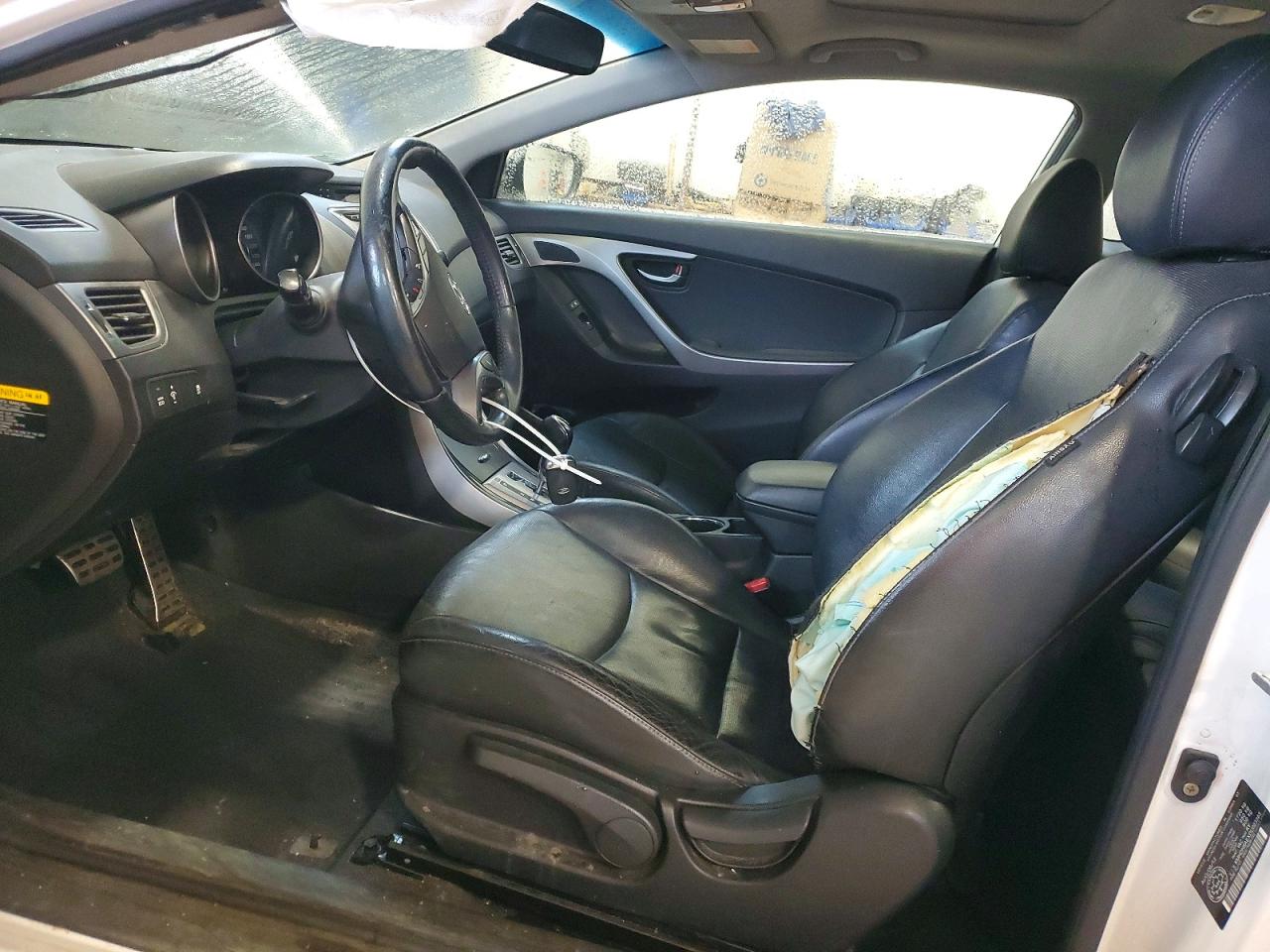 2013 Hyundai Elantra Gls 2dr White vin: KMHDH6AEXDU023383