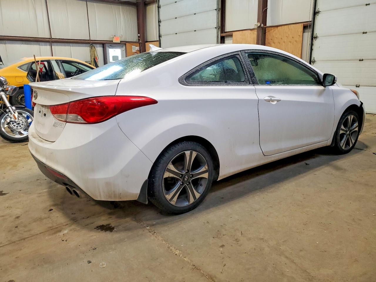 2013 Hyundai Elantra Gls 2dr White vin: KMHDH6AEXDU023383