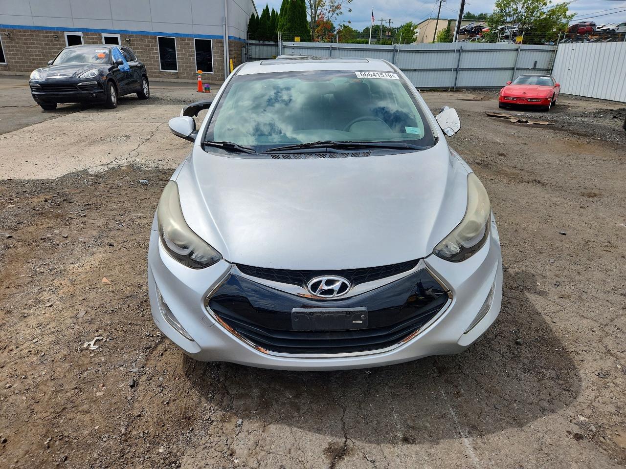 2014 Hyundai Elantra Coupe Base Silver vin: KMHDH6AH1EU027771