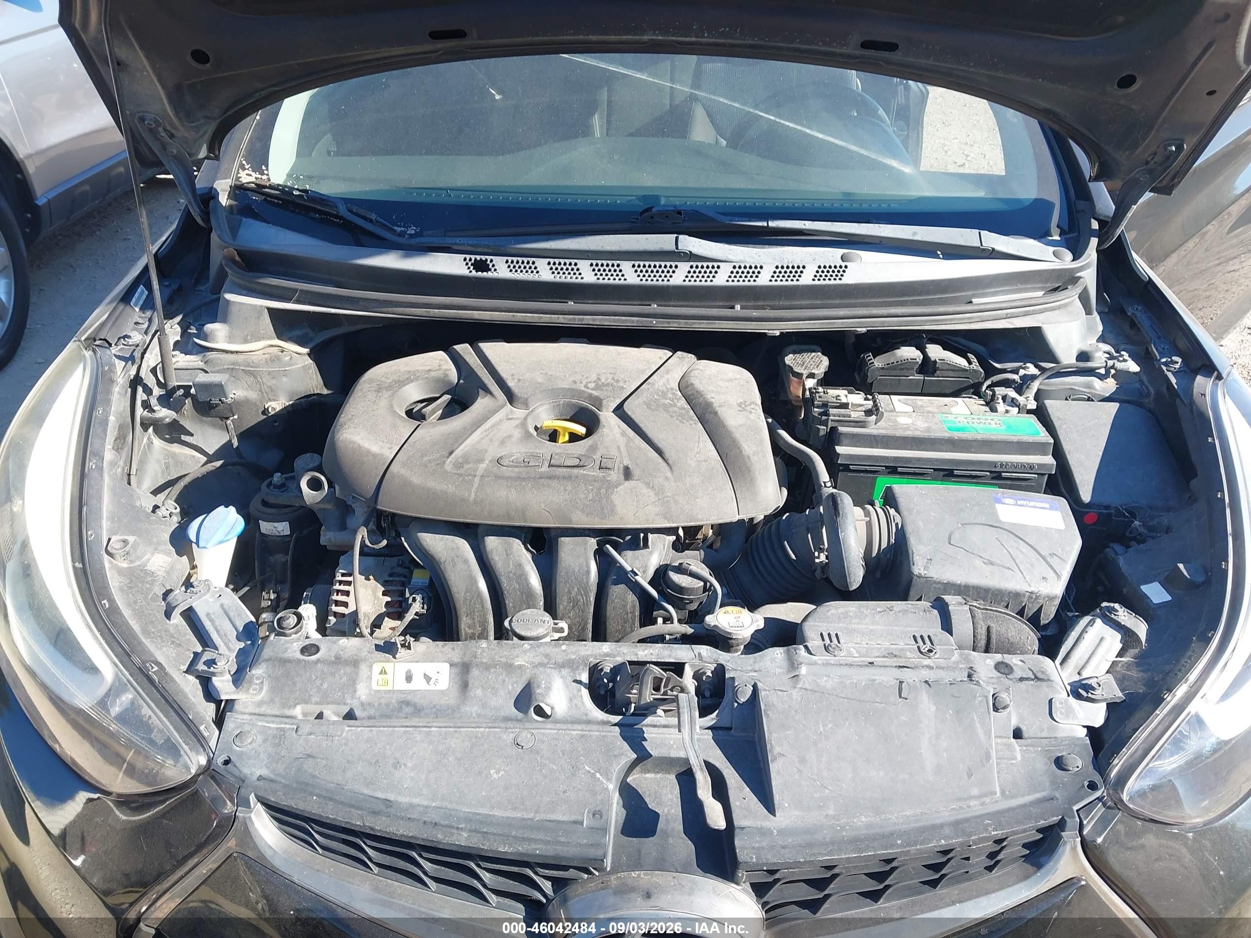 2014 Hyundai Elantra   Black vin: KMHDH6AH2EU024572