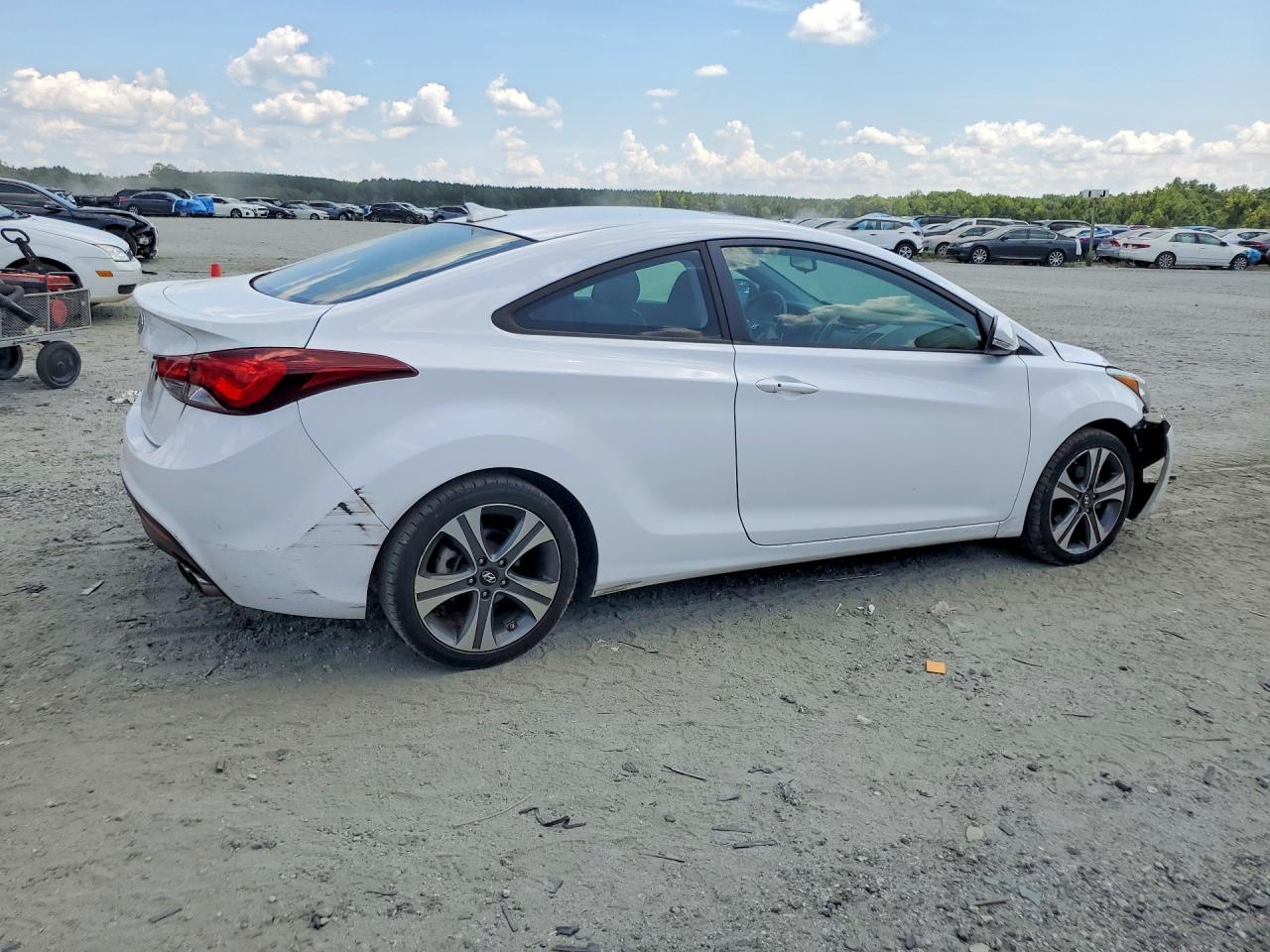 2014 Hyundai Elantra Coupe Base White vin: KMHDH6AH2EU025902
