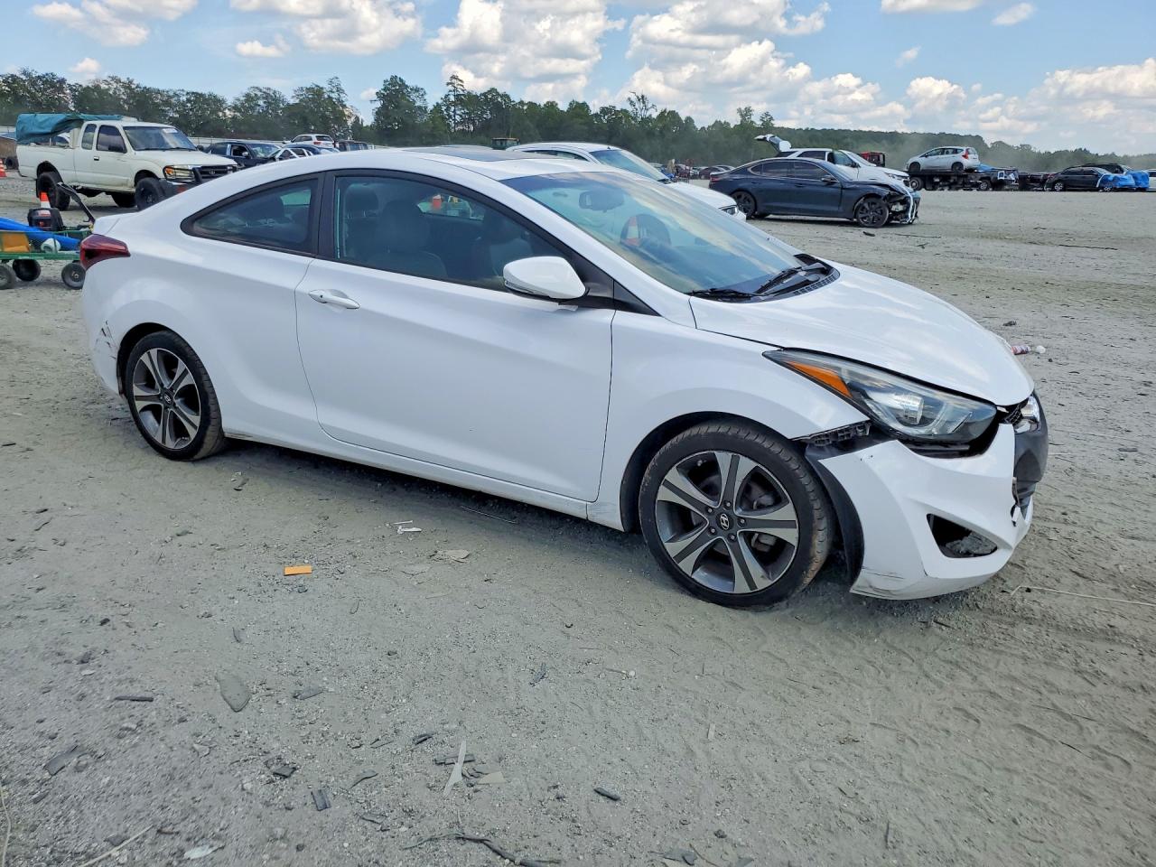 2014 Hyundai Elantra Coupe Base White vin: KMHDH6AH2EU025902