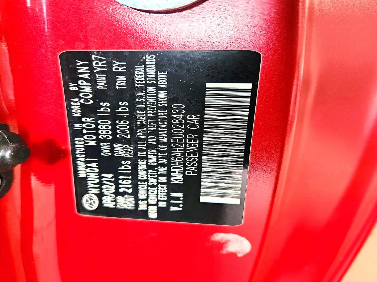 2014 Hyundai Elantra Coupe Base Red vin: KMHDH6AH2EU028430