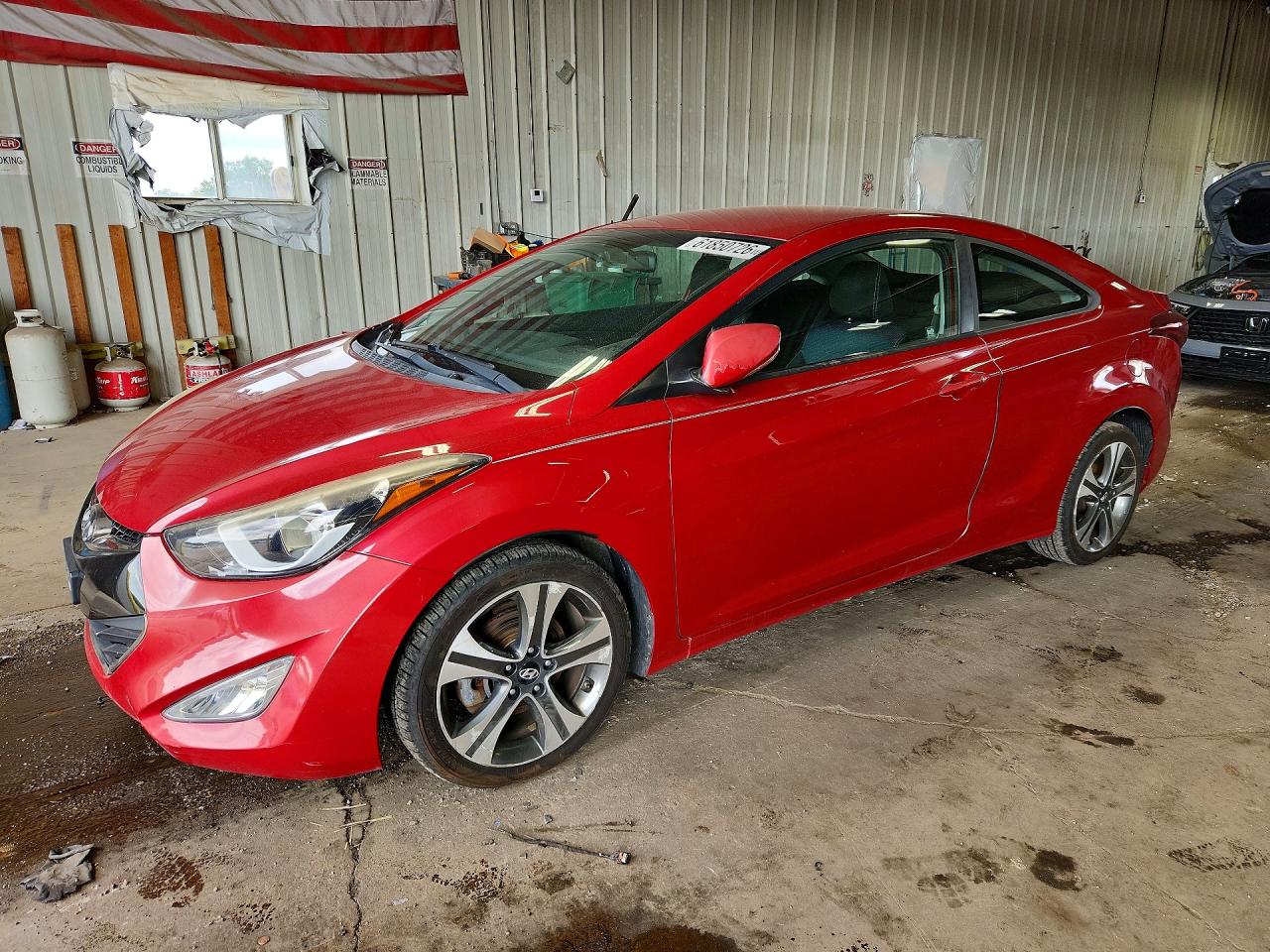 2014 Hyundai Elantra Coupe Base Red vin: KMHDH6AH2EU028430