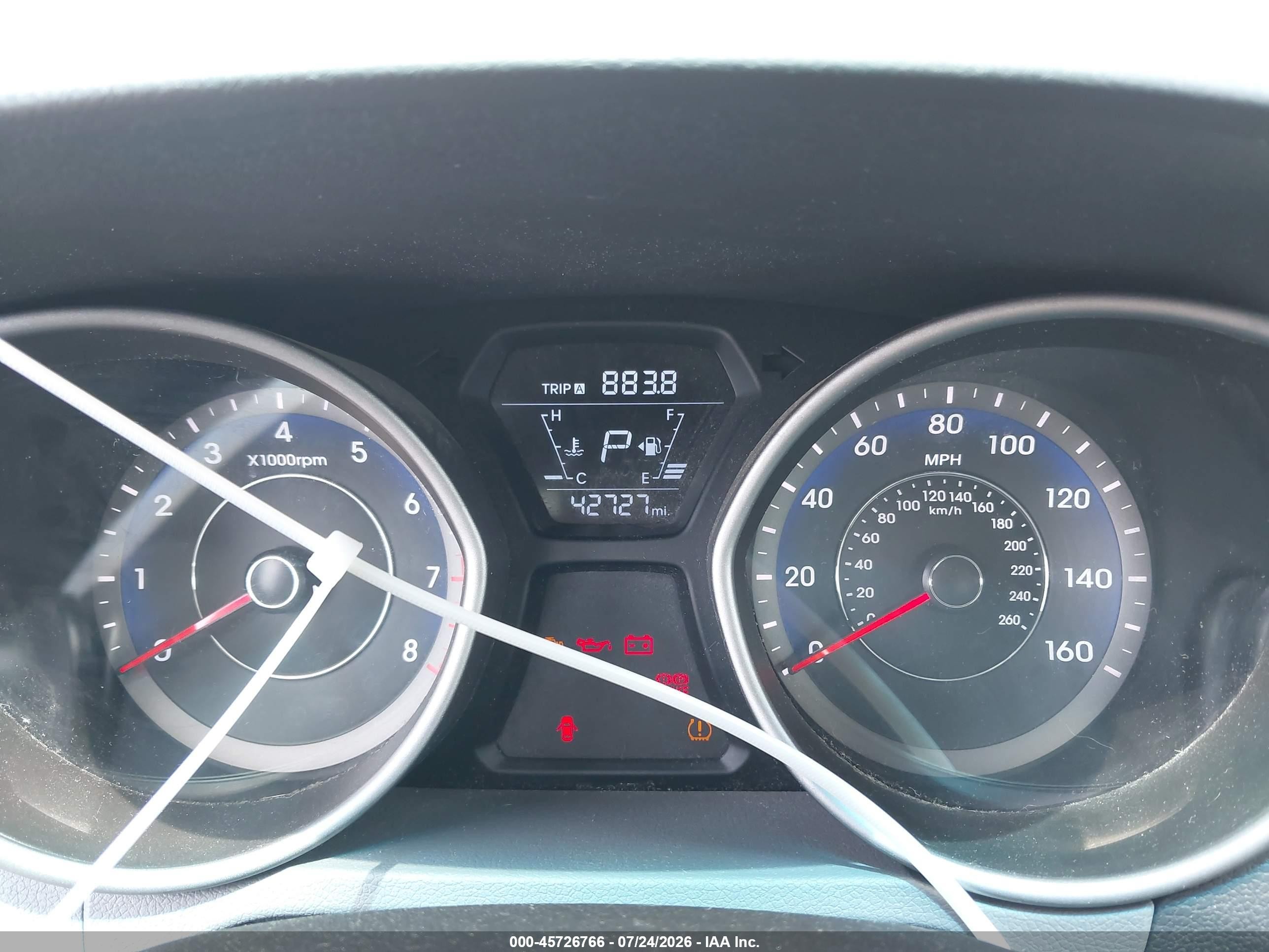 2014 Hyundai Elantra   Серебряный vin: KMHDH6AH4EU026484