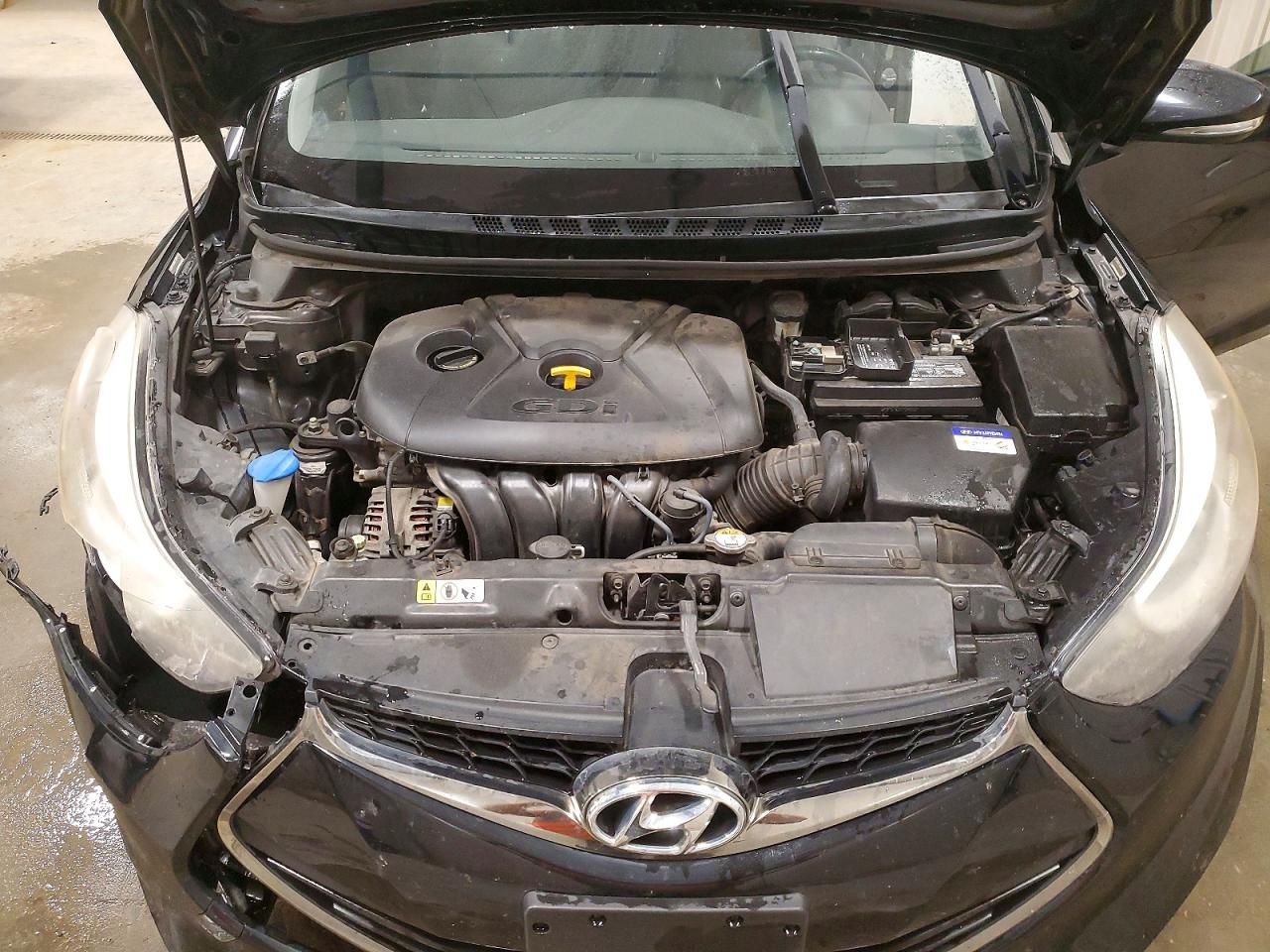 2014 Hyundai Elantra Coupe Base Черный vin: KMHDH6AH4EU028493