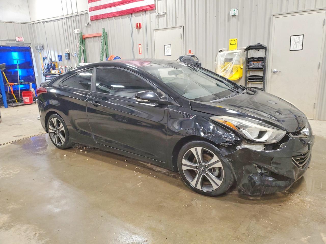 2014 Hyundai Elantra Coupe Base Черный vin: KMHDH6AH4EU028493