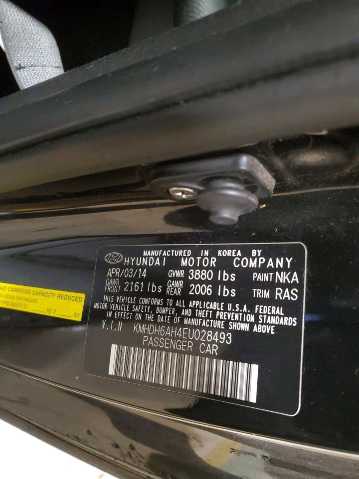 2014 Hyundai Elantra Coupe Base Черный vin: KMHDH6AH4EU028493