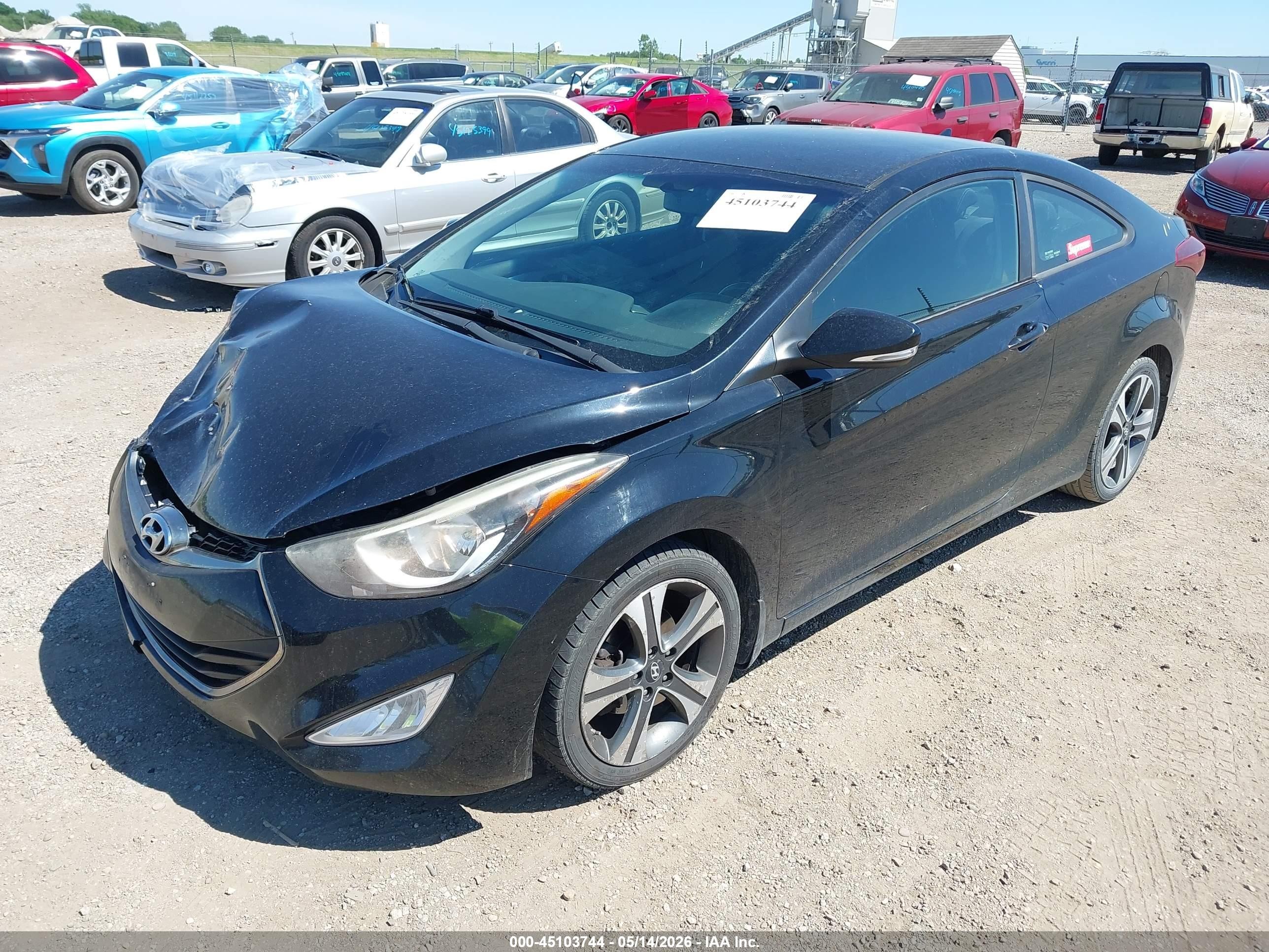 2014 Hyundai Elantra   Black vin: KMHDH6AH5EU028292