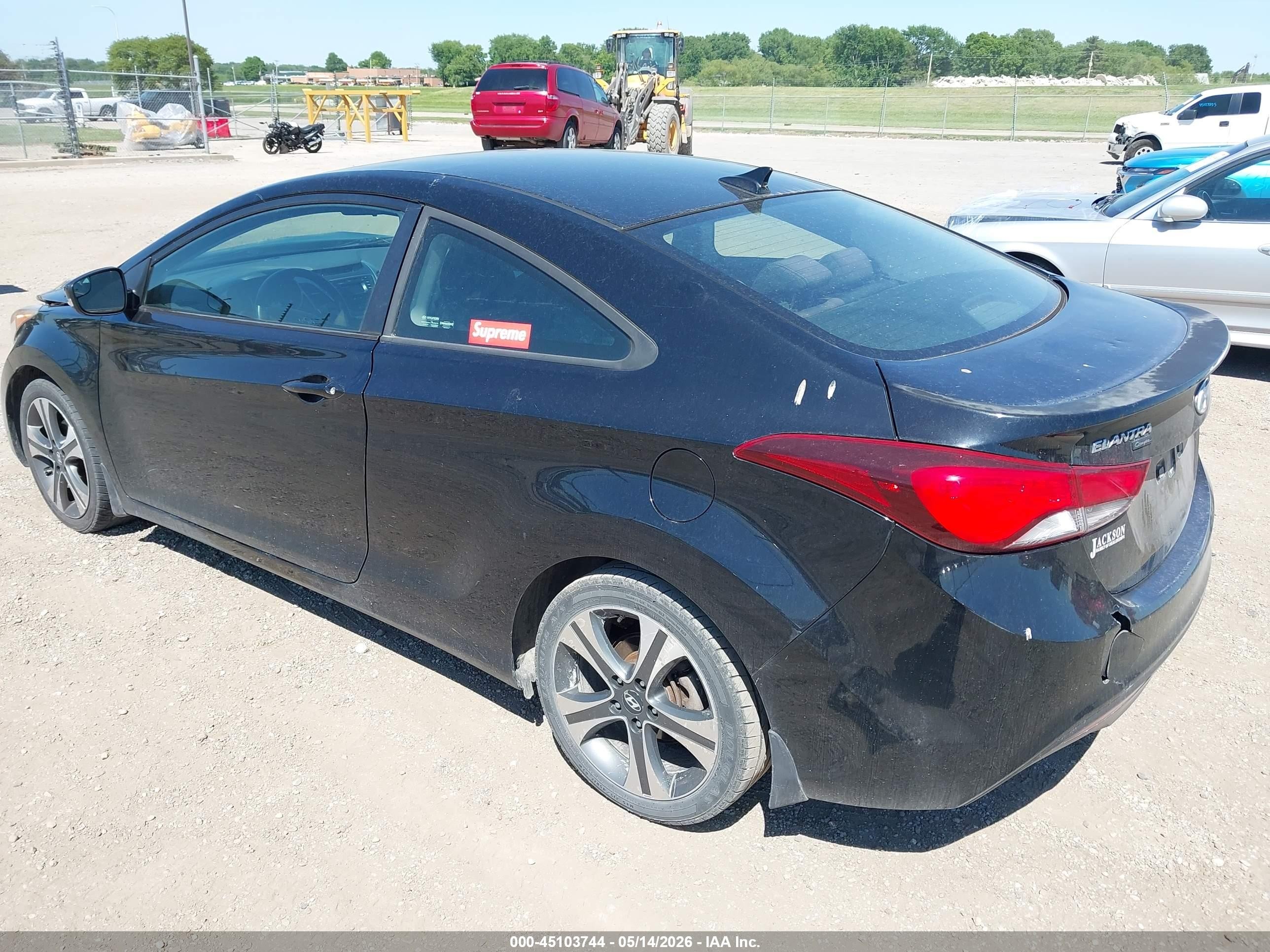 2014 Hyundai Elantra   Black vin: KMHDH6AH5EU028292