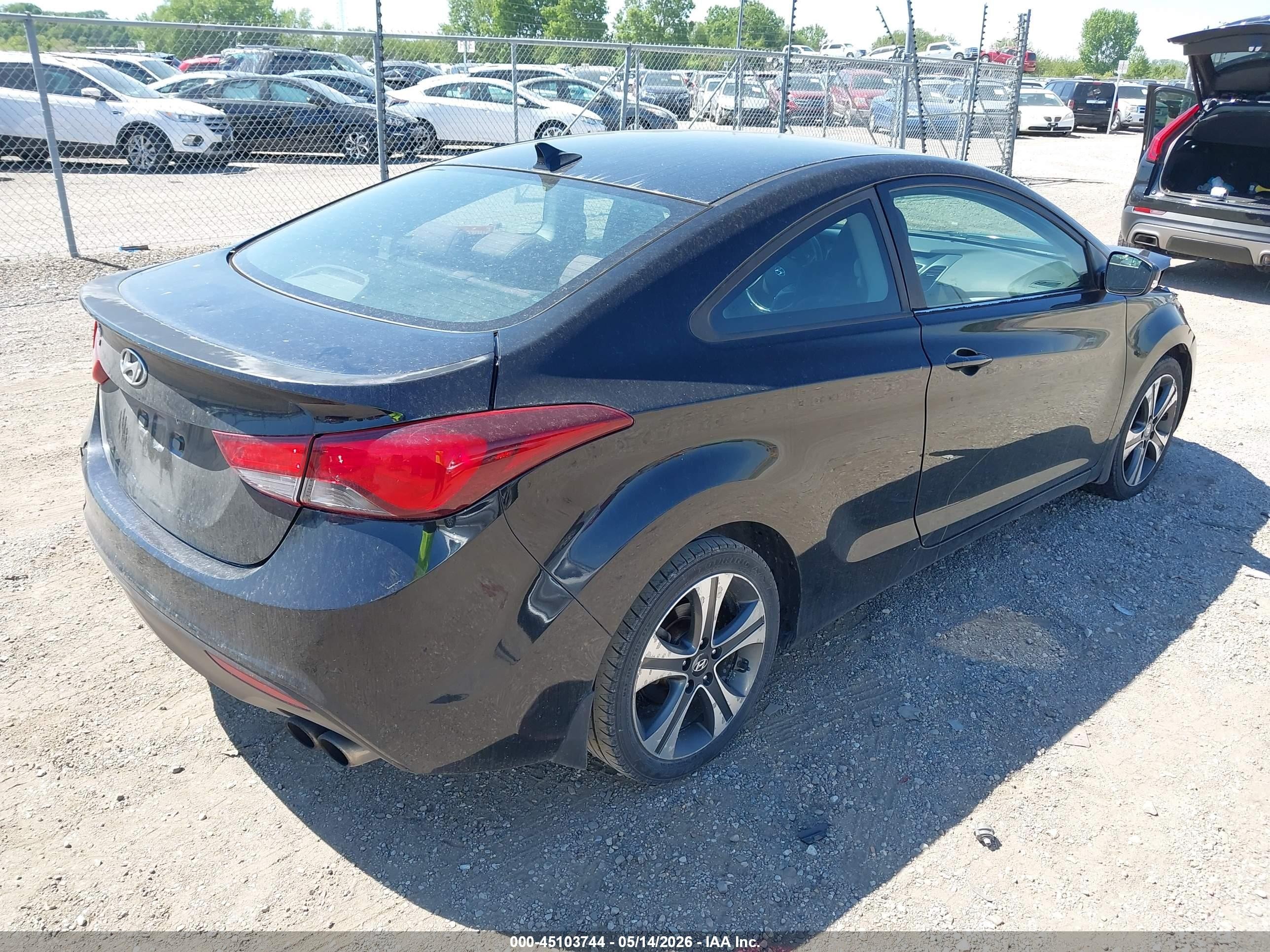 2014 Hyundai Elantra   Black vin: KMHDH6AH5EU028292