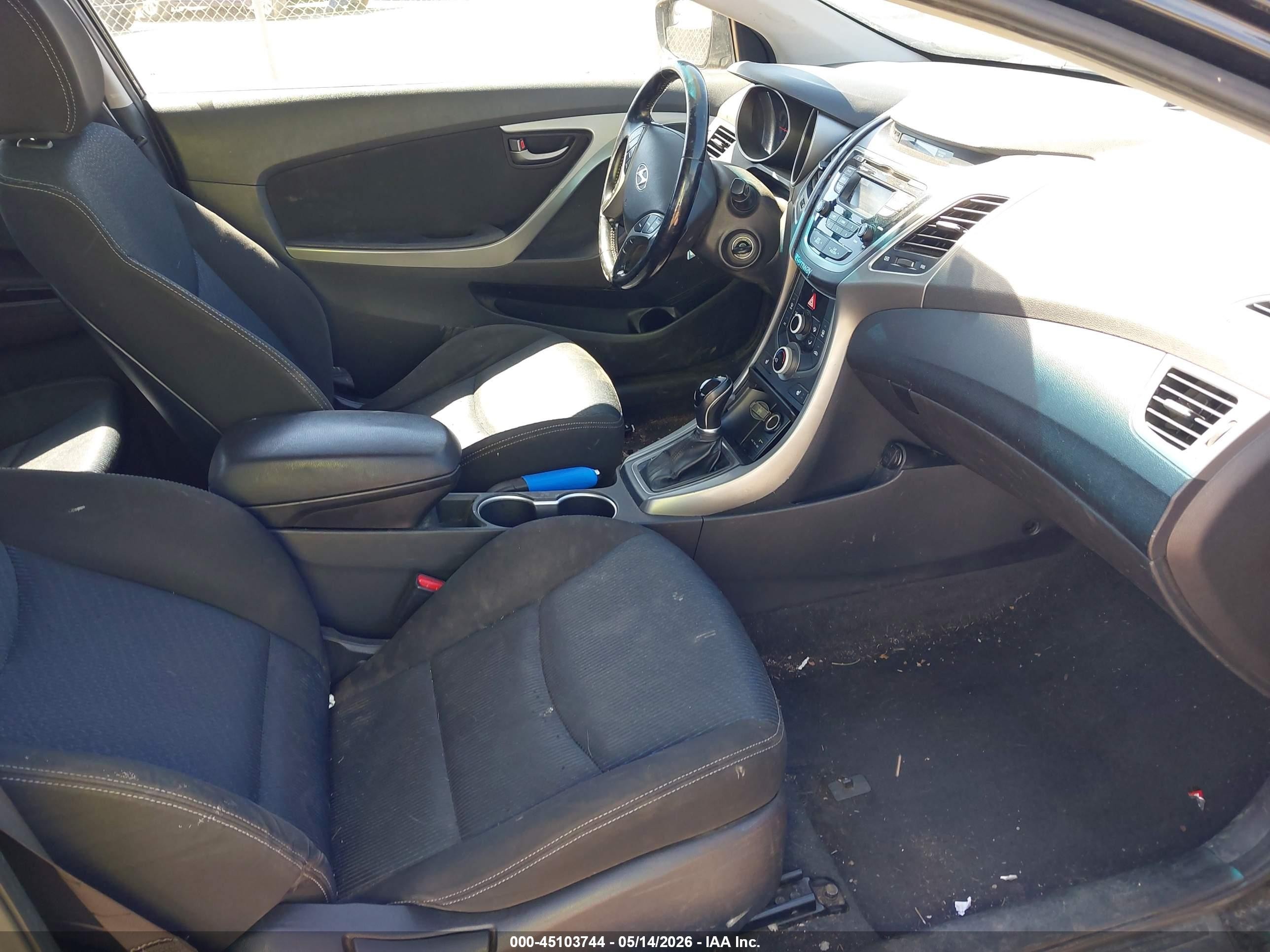 2014 Hyundai Elantra   Black vin: KMHDH6AH5EU028292