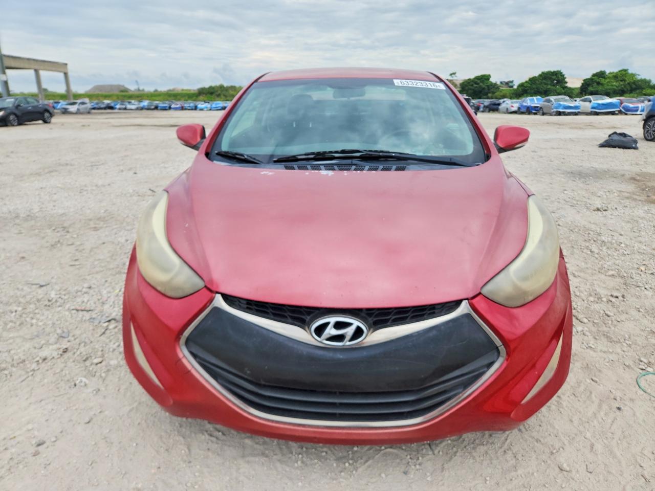 2014 Hyundai Elantra Coupe Base Red vin: KMHDH6AH5EU028924