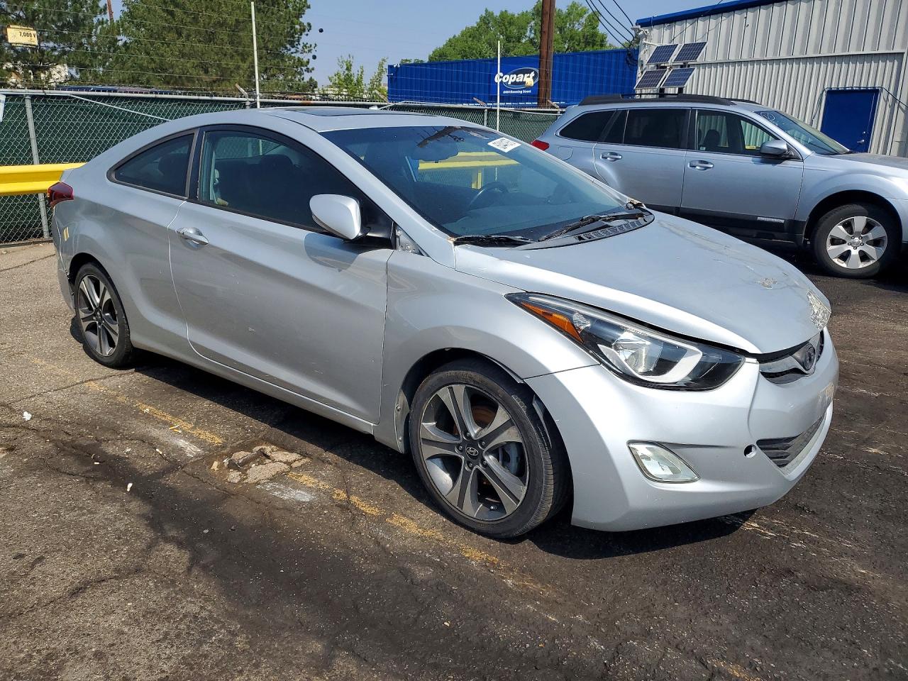 2014 Hyundai Elantra Coupe Base Silver vin: KMHDH6AH6EU024039