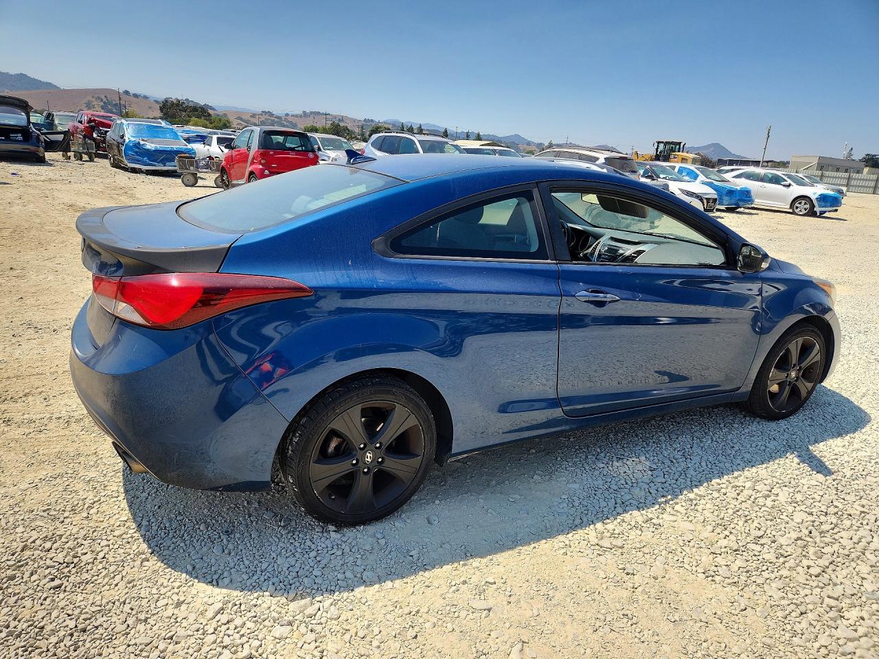 2014 Hyundai Elantra Coupe Base Синий vin: KMHDH6AH6EU025272