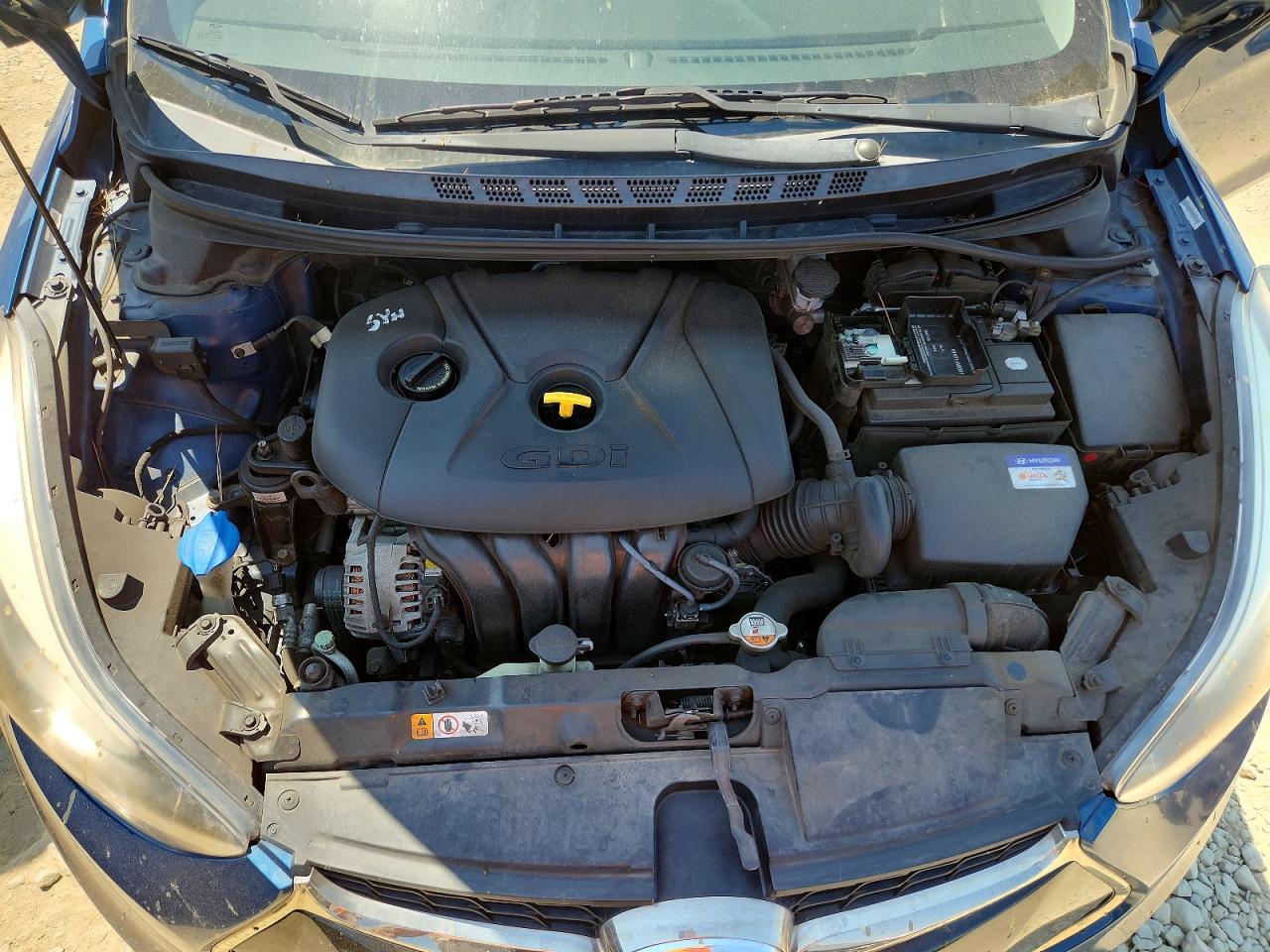 2014 Hyundai Elantra Coupe Base Синий vin: KMHDH6AH6EU025272