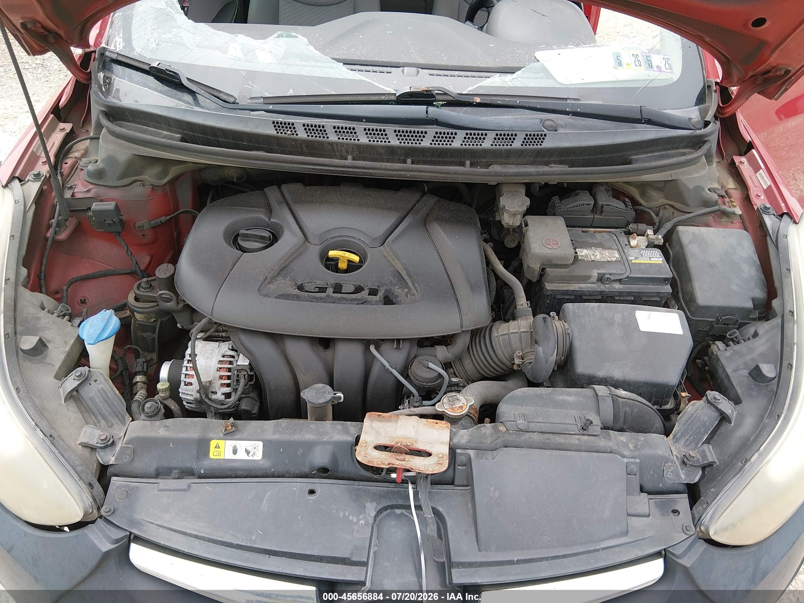 2014 Hyundai Elantra   Red vin: KMHDH6AH6EU026101